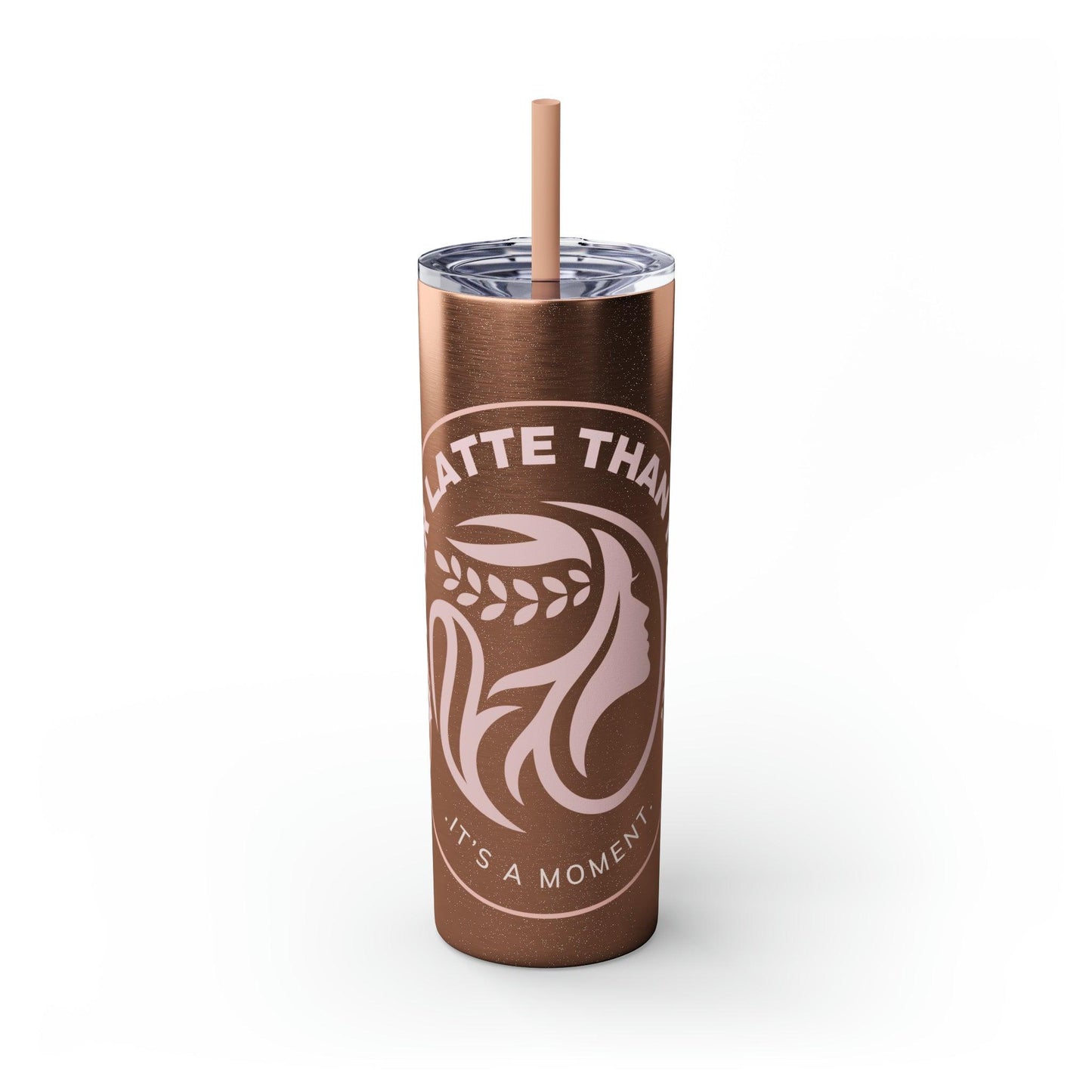 Coffeebre Skinny Better Latte Than Never Tumbler with Straw, 20oz - COFFEEBRE