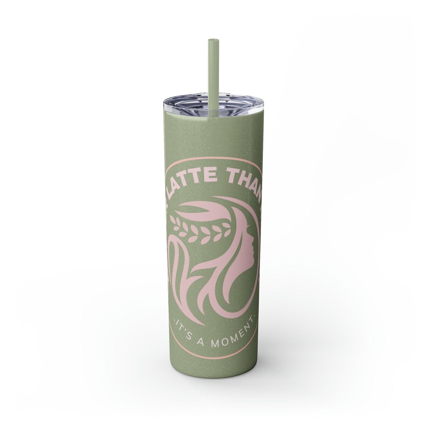 Coffeebre Skinny Better Latte Than Never Tumbler with Straw, 20oz - COFFEEBRE