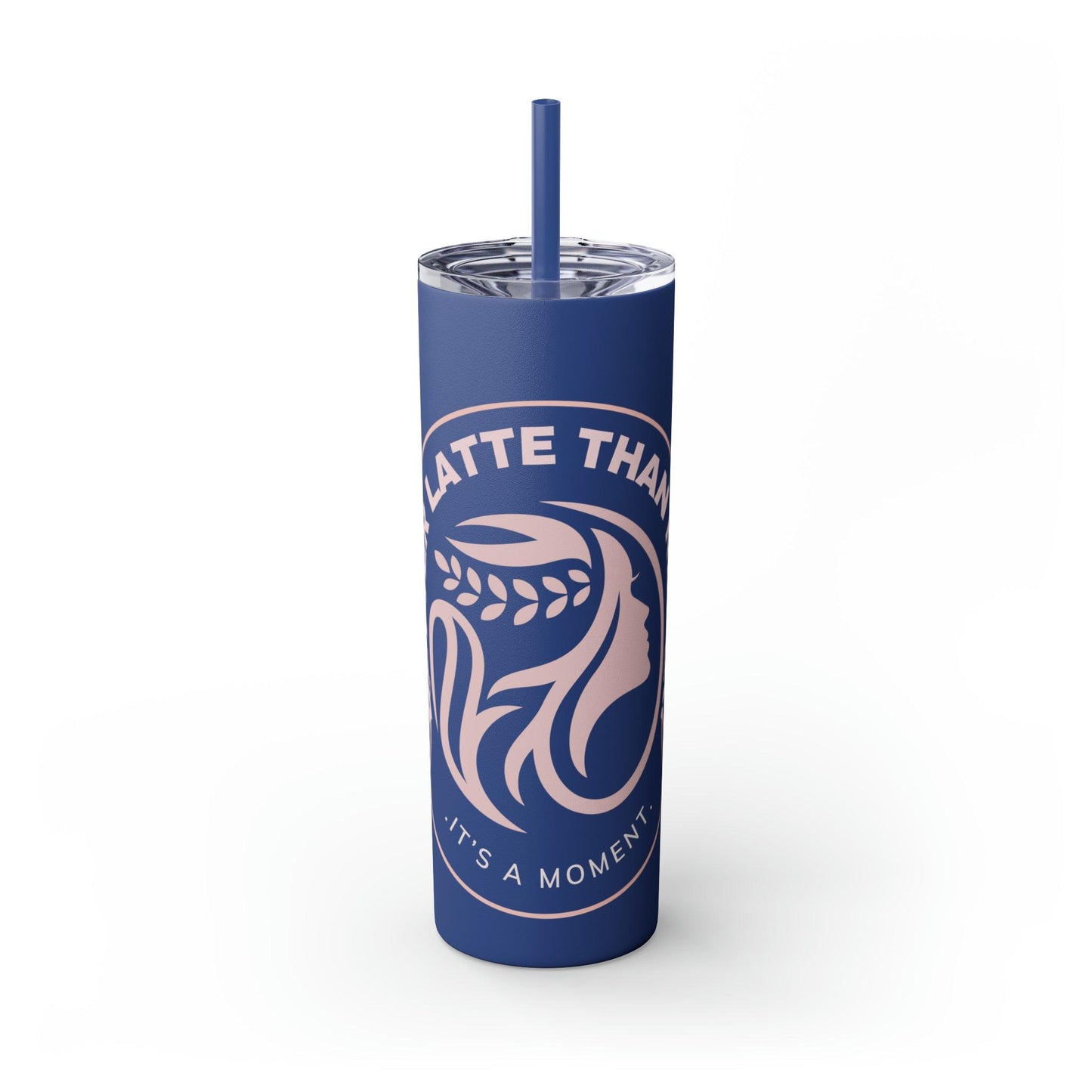 Coffeebre Skinny Better Latte Than Never Tumbler with Straw, 20oz - COFFEEBRE