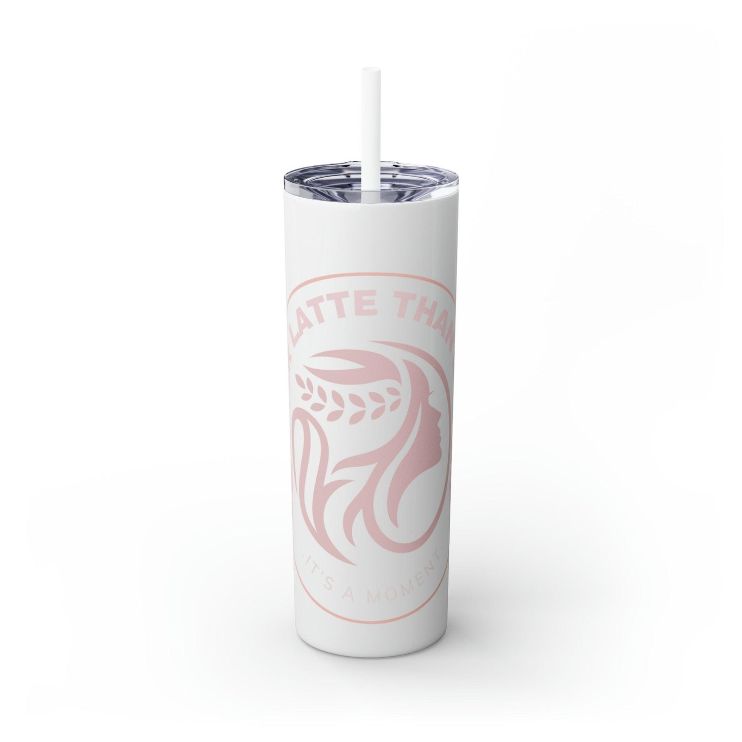 Coffeebre Skinny Better Latte Than Never Tumbler with Straw, 20oz - COFFEEBRE