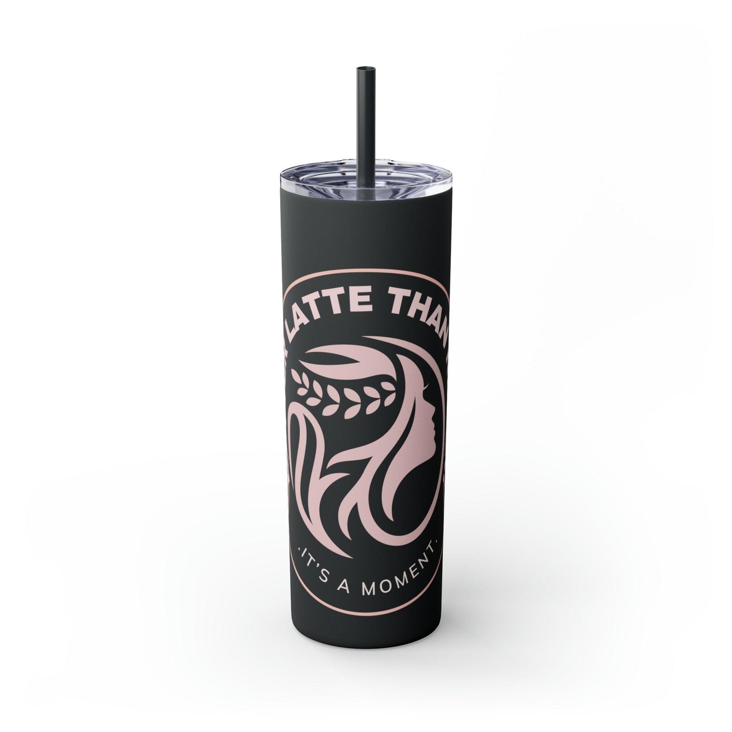 Coffeebre Skinny Better Latte Than Never Tumbler with Straw, 20oz - COFFEEBRE
