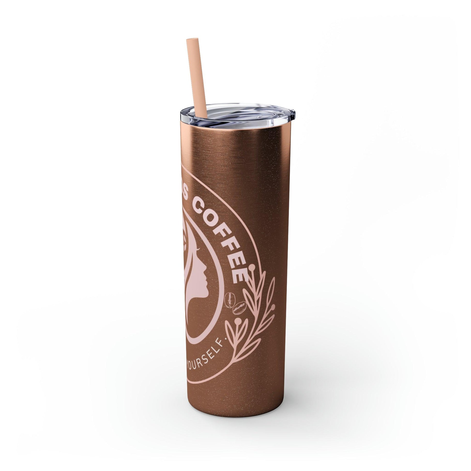 Coffeebre Skinny Mama Needs Coffee Tumbler with Straw, 20oz - COFFEEBRE