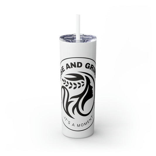 Coffeebre Skinny Rise and Grind Tumbler with Straw, 20oz - COFFEEBRE