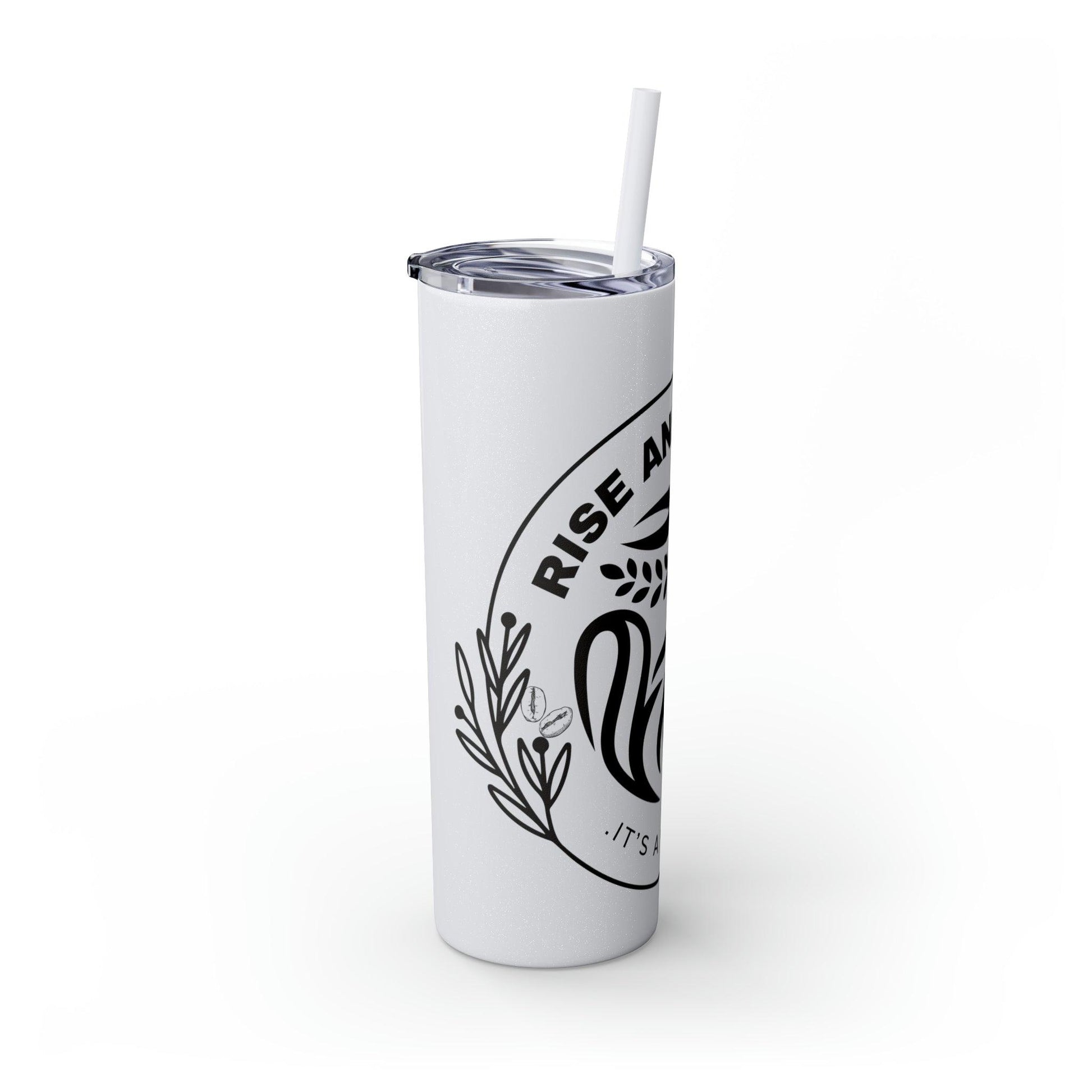 Coffeebre Skinny Rise and Grind Tumbler with Straw, 20oz - COFFEEBRE