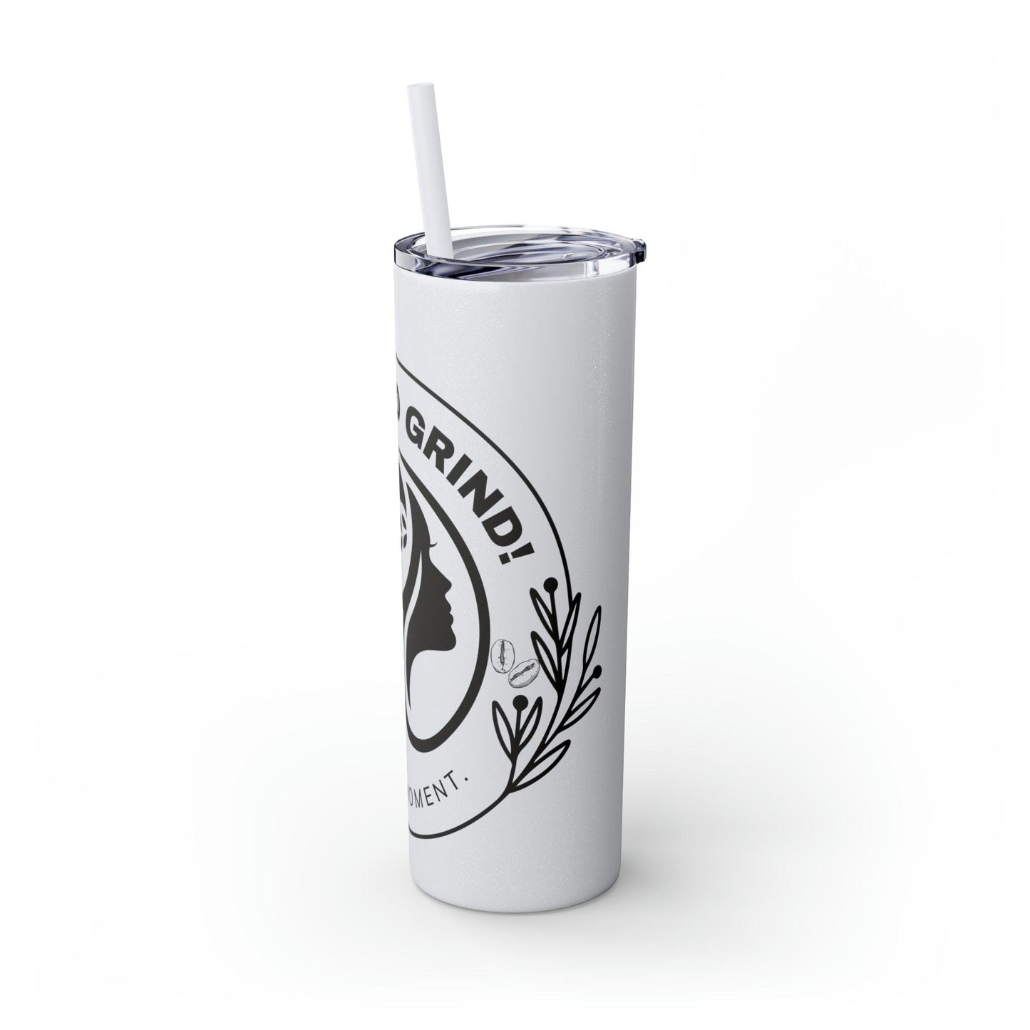 Coffeebre Skinny Rise and Grind Tumbler with Straw, 20oz - COFFEEBRE