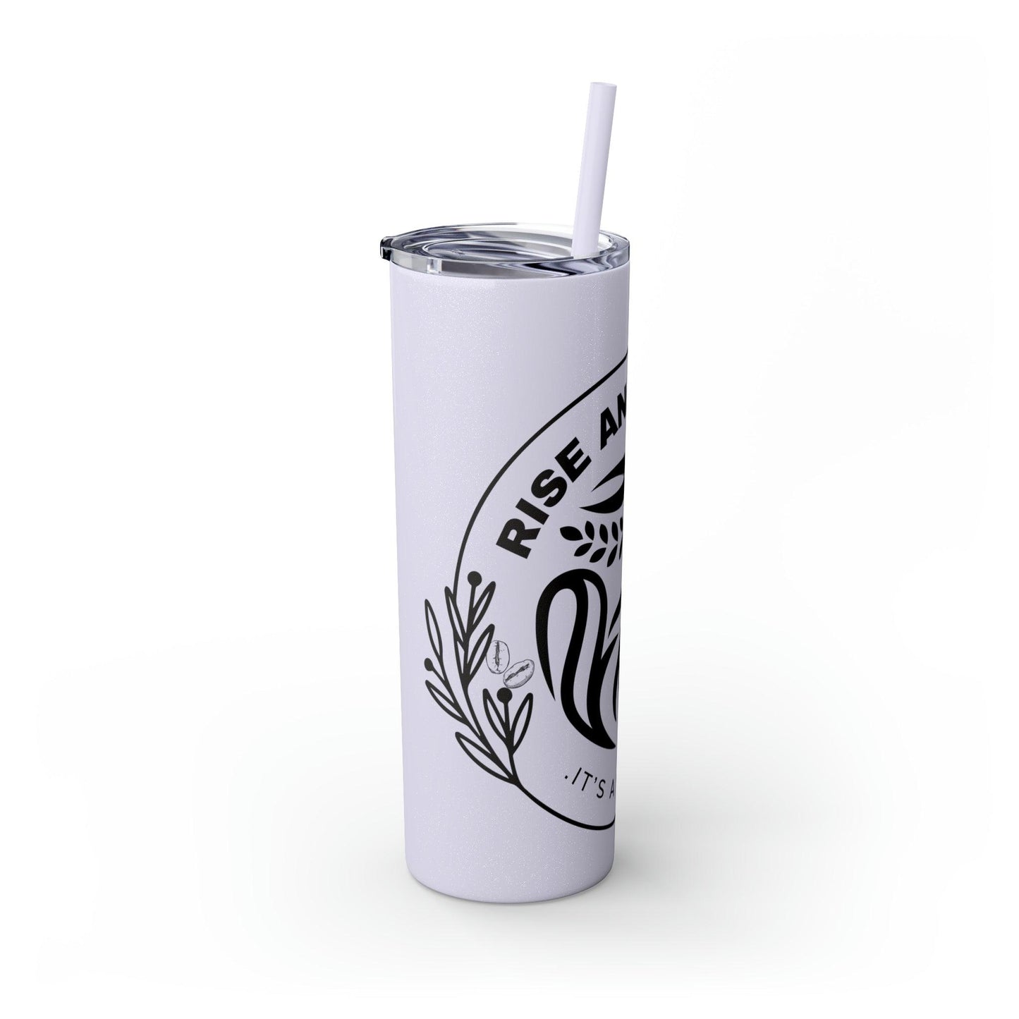 Coffeebre Skinny Rise and Grind Tumbler with Straw, 20oz - COFFEEBRE