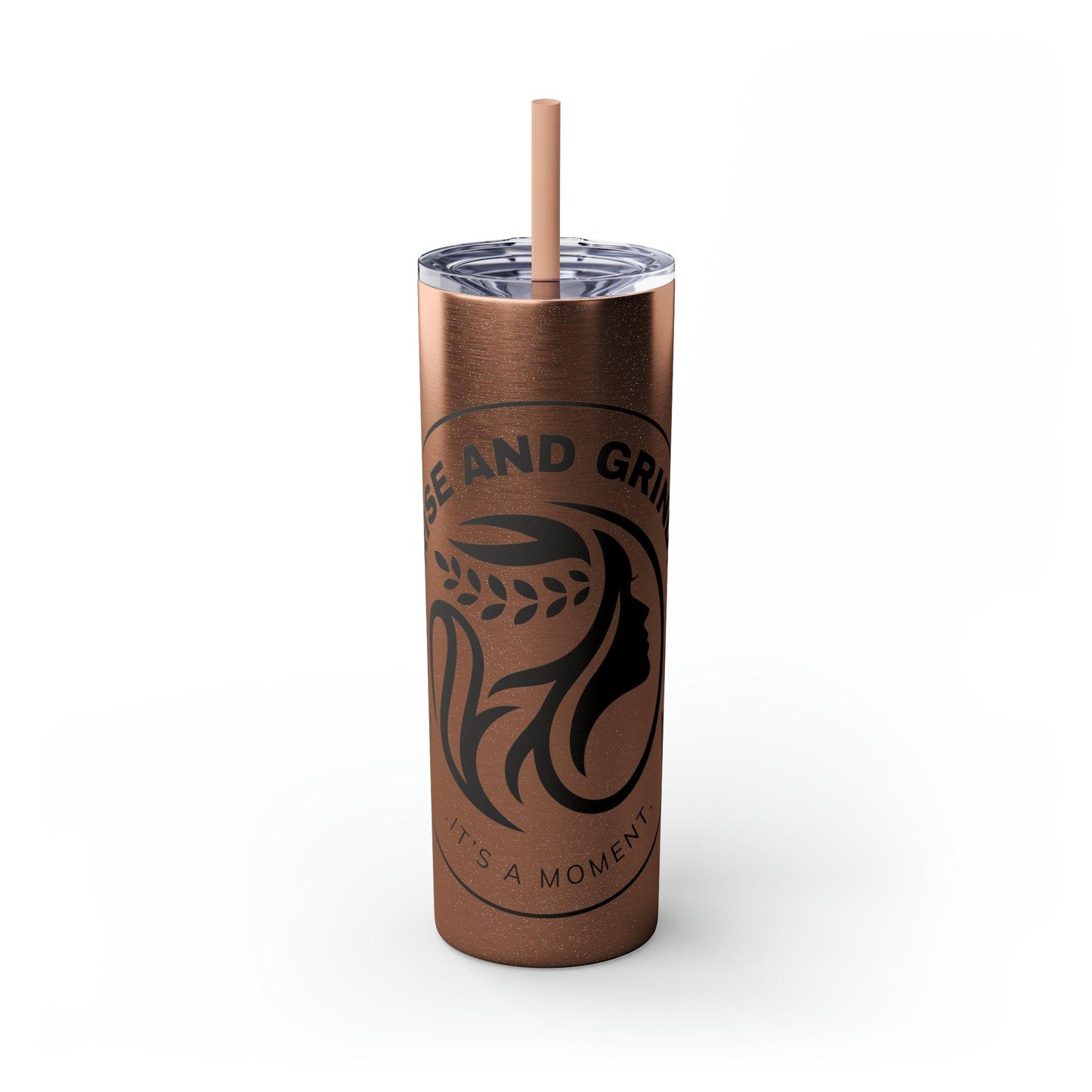Coffeebre Skinny Rise and Grind Tumbler with Straw, 20oz - COFFEEBRE