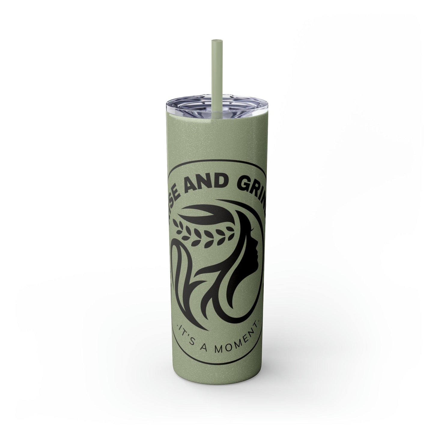 Coffeebre Skinny Rise and Grind Tumbler with Straw, 20oz - COFFEEBRE