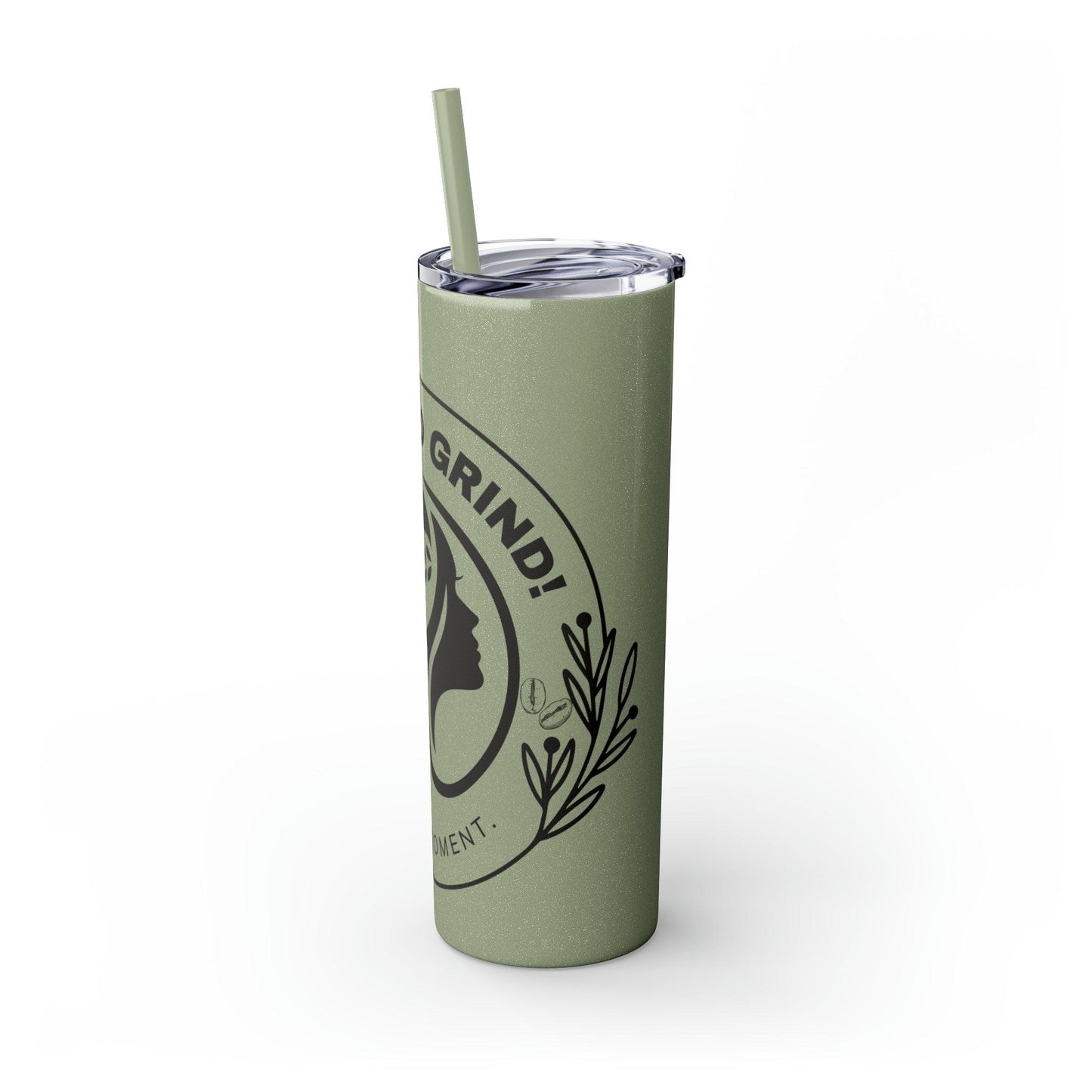 Coffeebre Skinny Rise and Grind Tumbler with Straw, 20oz - COFFEEBRE