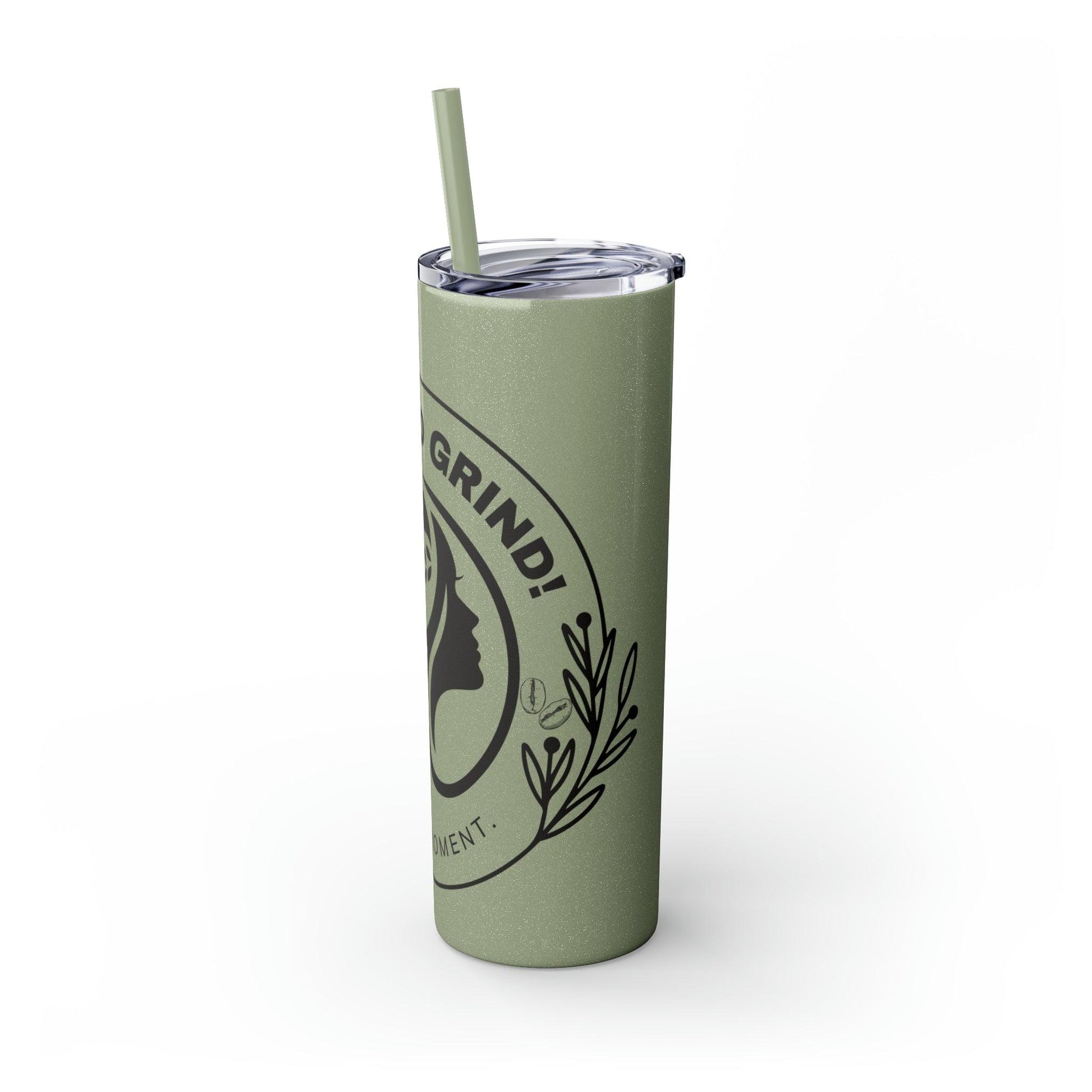 Coffeebre Skinny Rise and Grind Tumbler with Straw, 20oz - COFFEEBRE