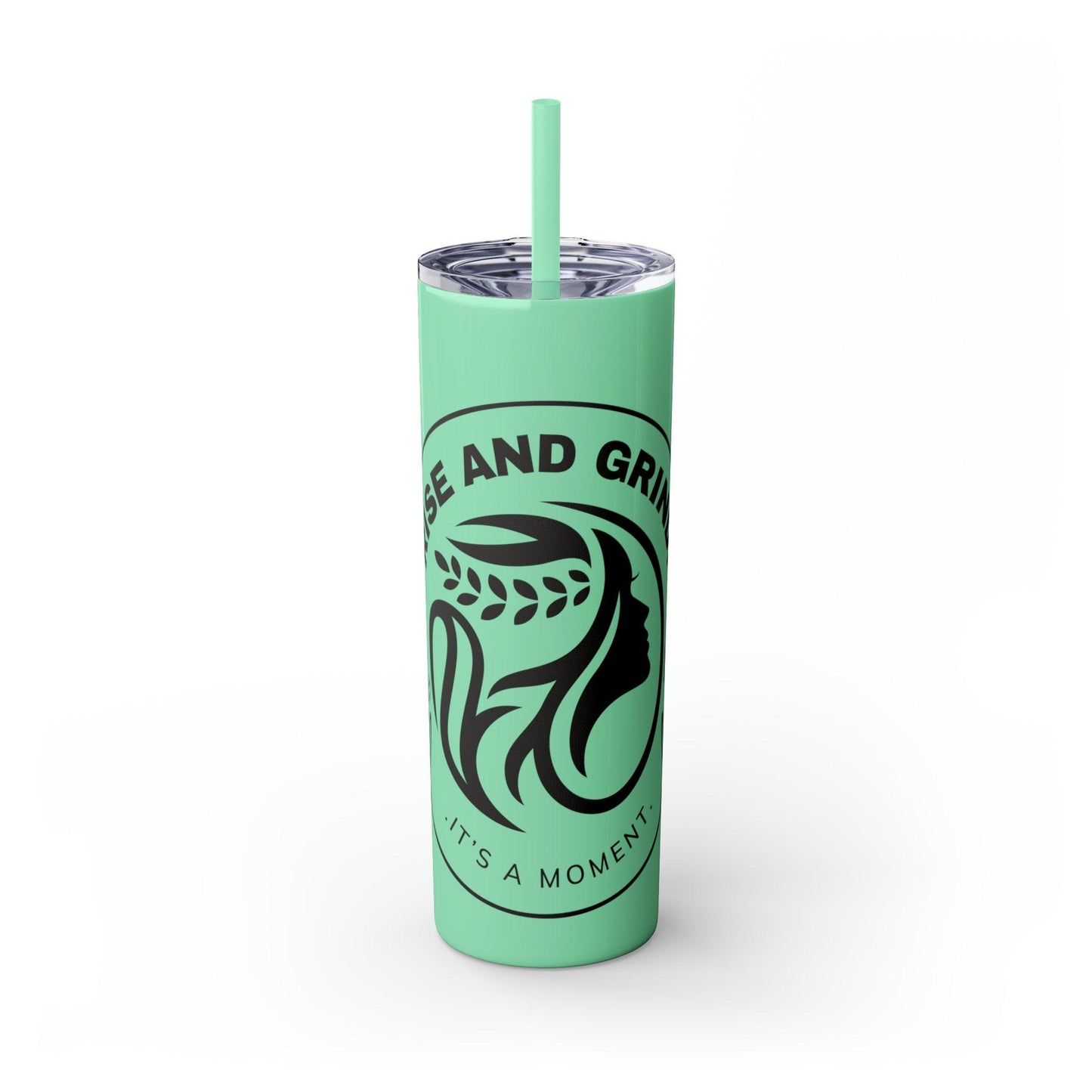 Coffeebre Skinny Rise and Grind Tumbler with Straw, 20oz - COFFEEBRE