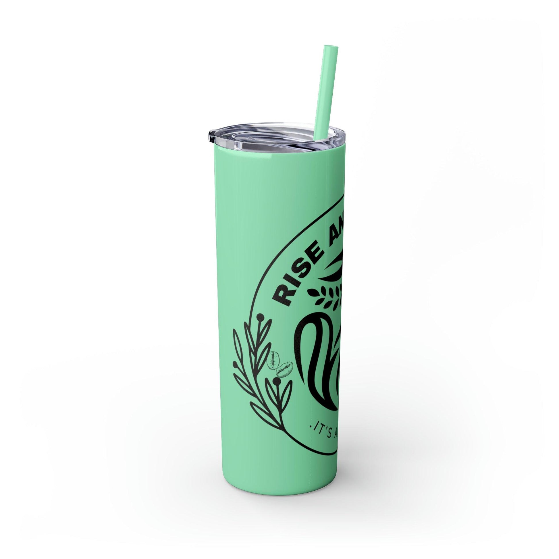 Coffeebre Skinny Rise and Grind Tumbler with Straw, 20oz - COFFEEBRE