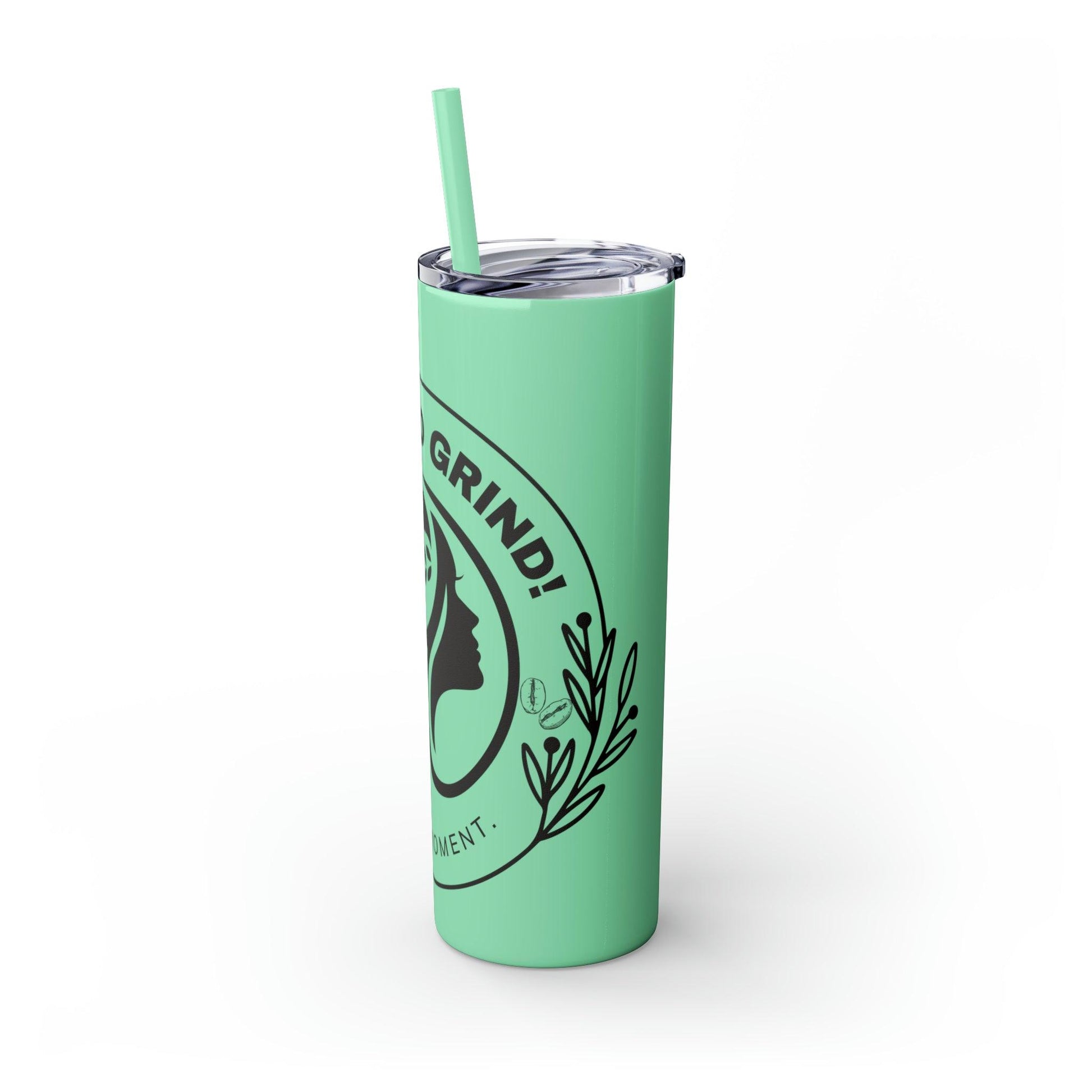 Coffeebre Skinny Rise and Grind Tumbler with Straw, 20oz - COFFEEBRE