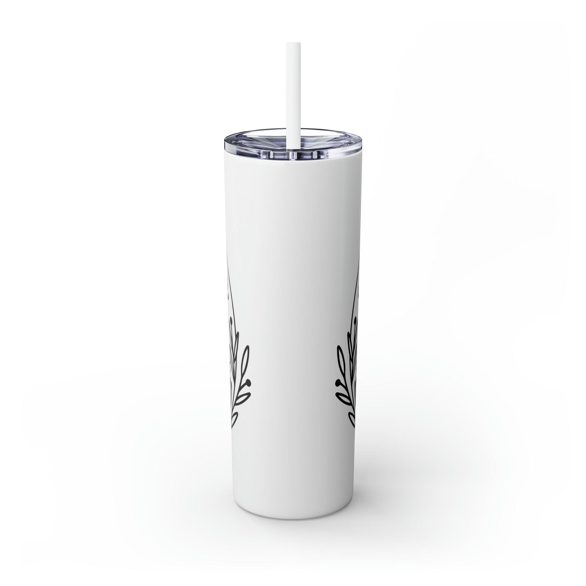 Coffeebre Skinny Rise and Grind Tumbler with Straw, 20oz - COFFEEBRE