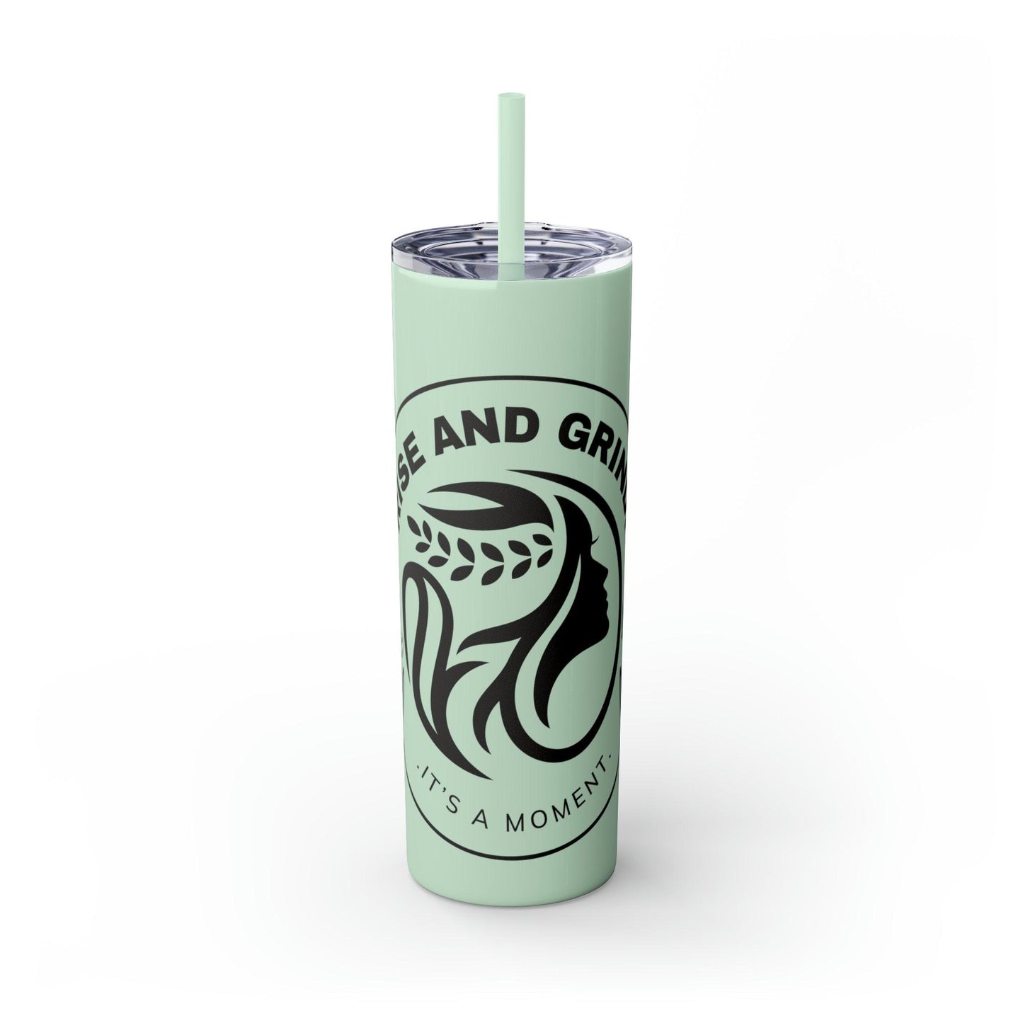 Coffeebre Skinny Rise and Grind Tumbler with Straw, 20oz - COFFEEBRE