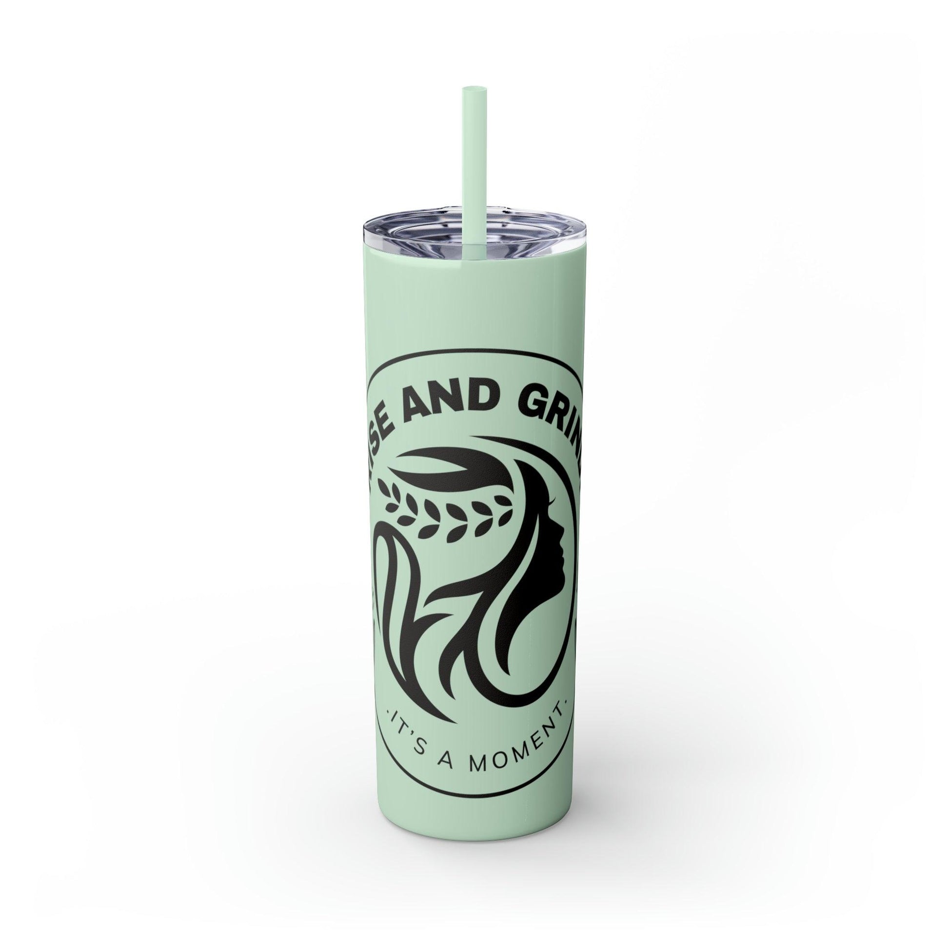 Coffeebre Skinny Rise and Grind Tumbler with Straw, 20oz - COFFEEBRE