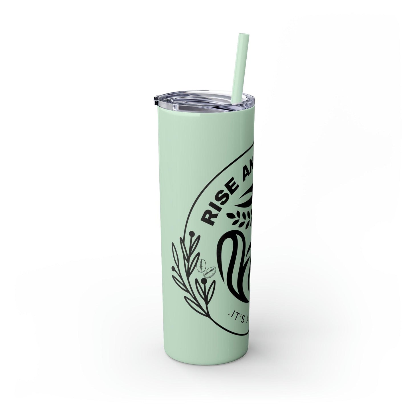 Coffeebre Skinny Rise and Grind Tumbler with Straw, 20oz - COFFEEBRE