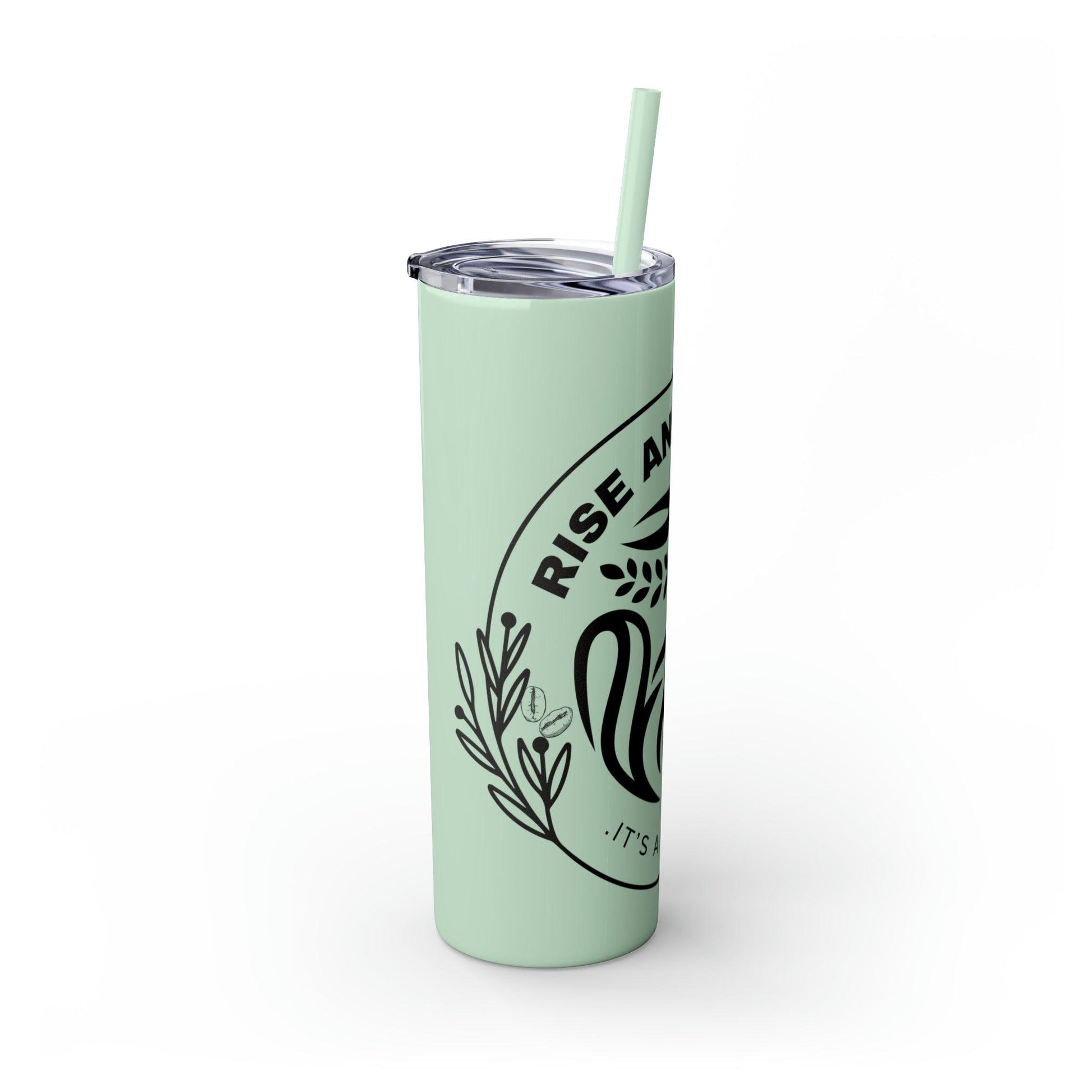 Coffeebre Skinny Rise and Grind Tumbler with Straw, 20oz - COFFEEBRE