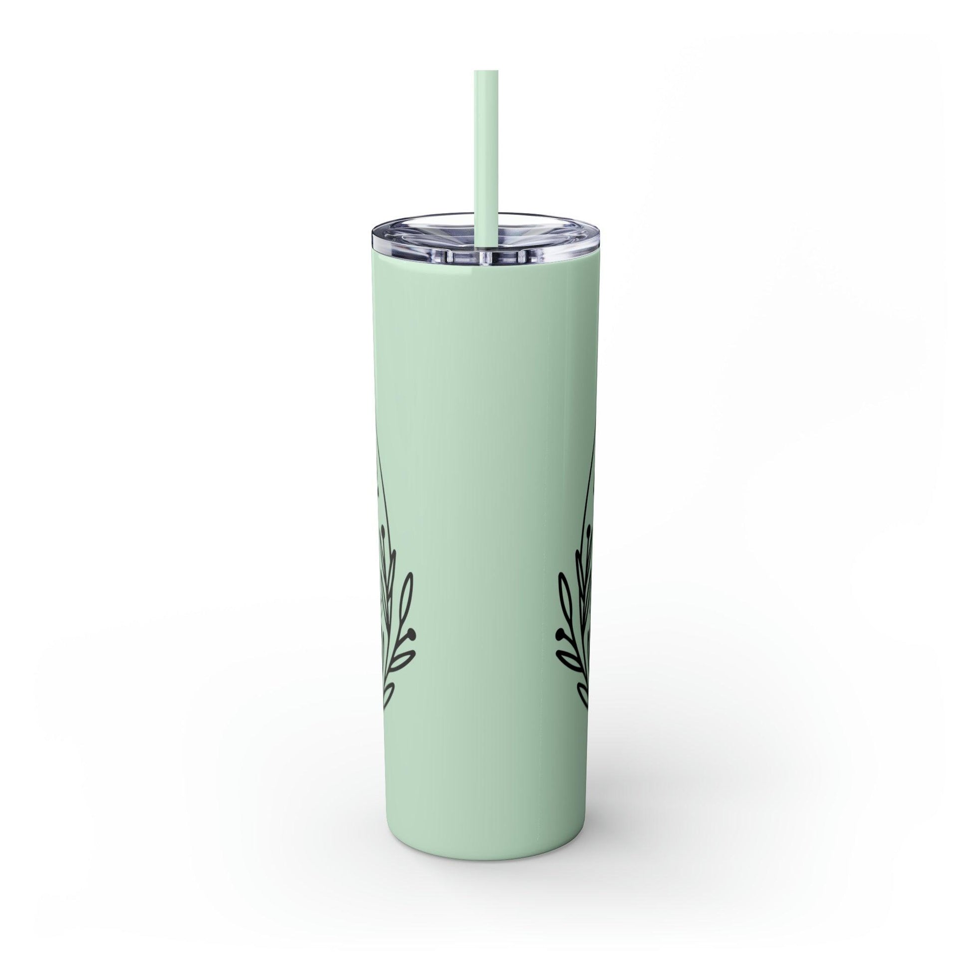 Coffeebre Skinny Rise and Grind Tumbler with Straw, 20oz - COFFEEBRE