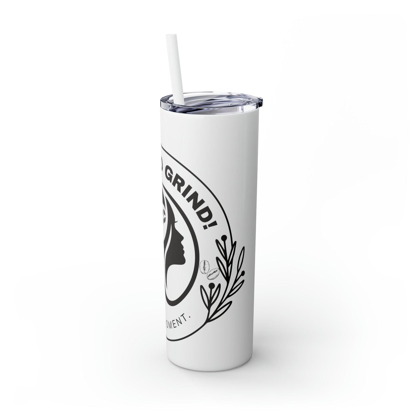 Coffeebre Skinny Rise and Grind Tumbler with Straw, 20oz - COFFEEBRE