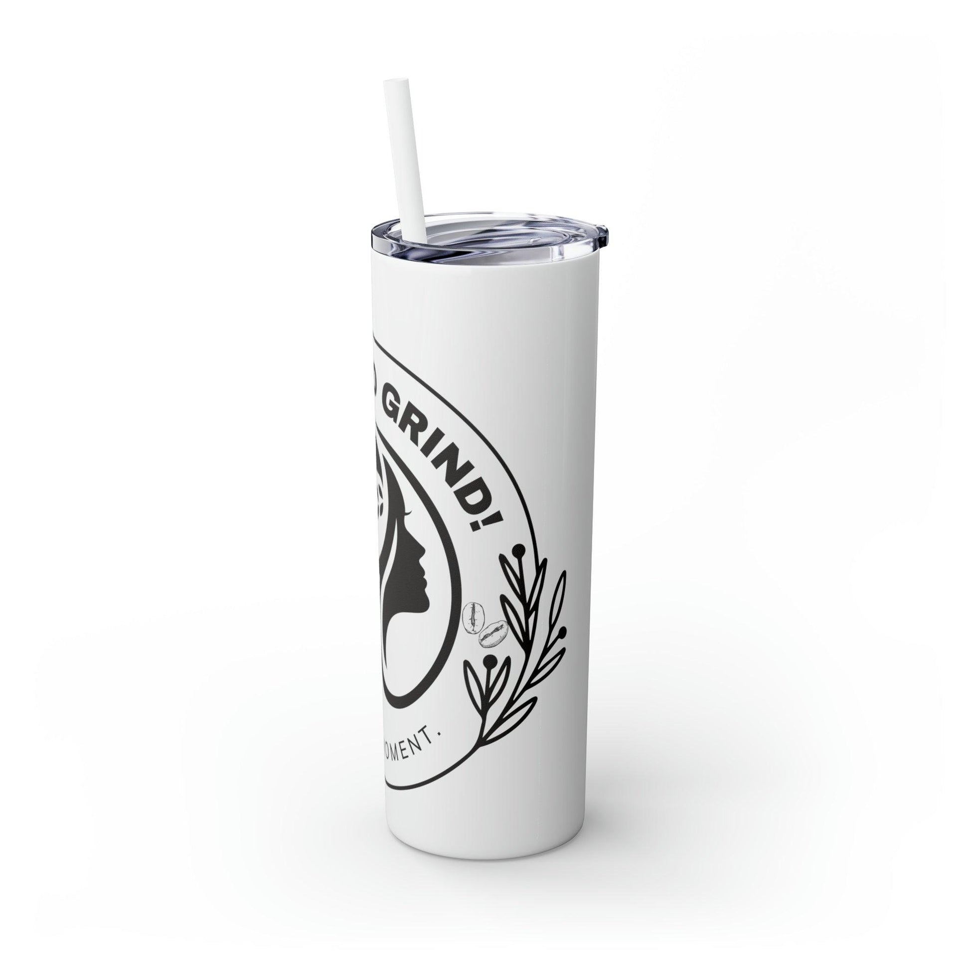 Coffeebre Skinny Rise and Grind Tumbler with Straw, 20oz - COFFEEBRE