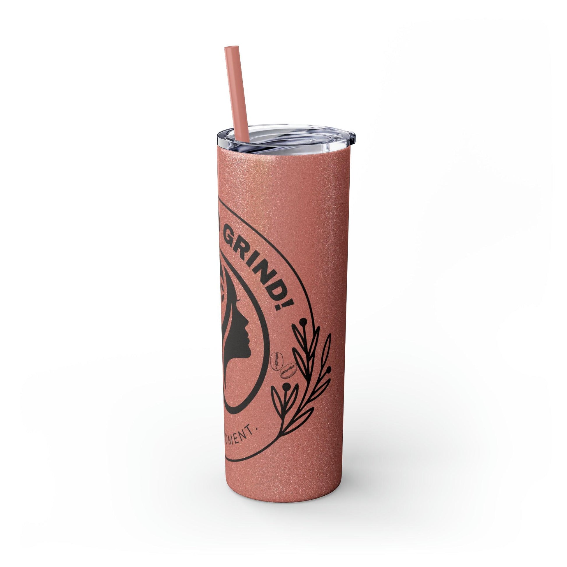 Coffeebre Skinny Rise and Grind Tumbler with Straw, 20oz - COFFEEBRE