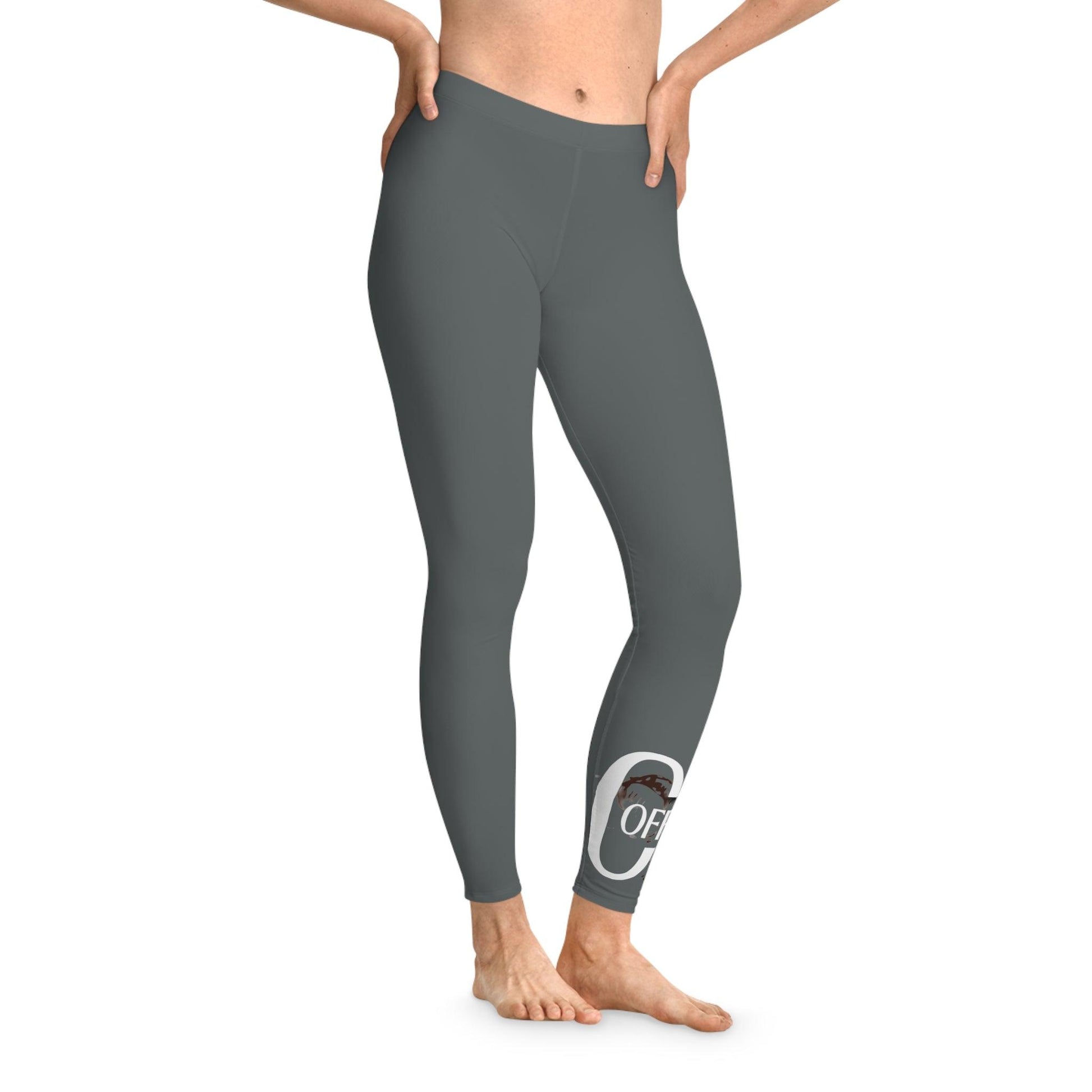 Dark Grey Stretchy Leggings - COFFEEBRE