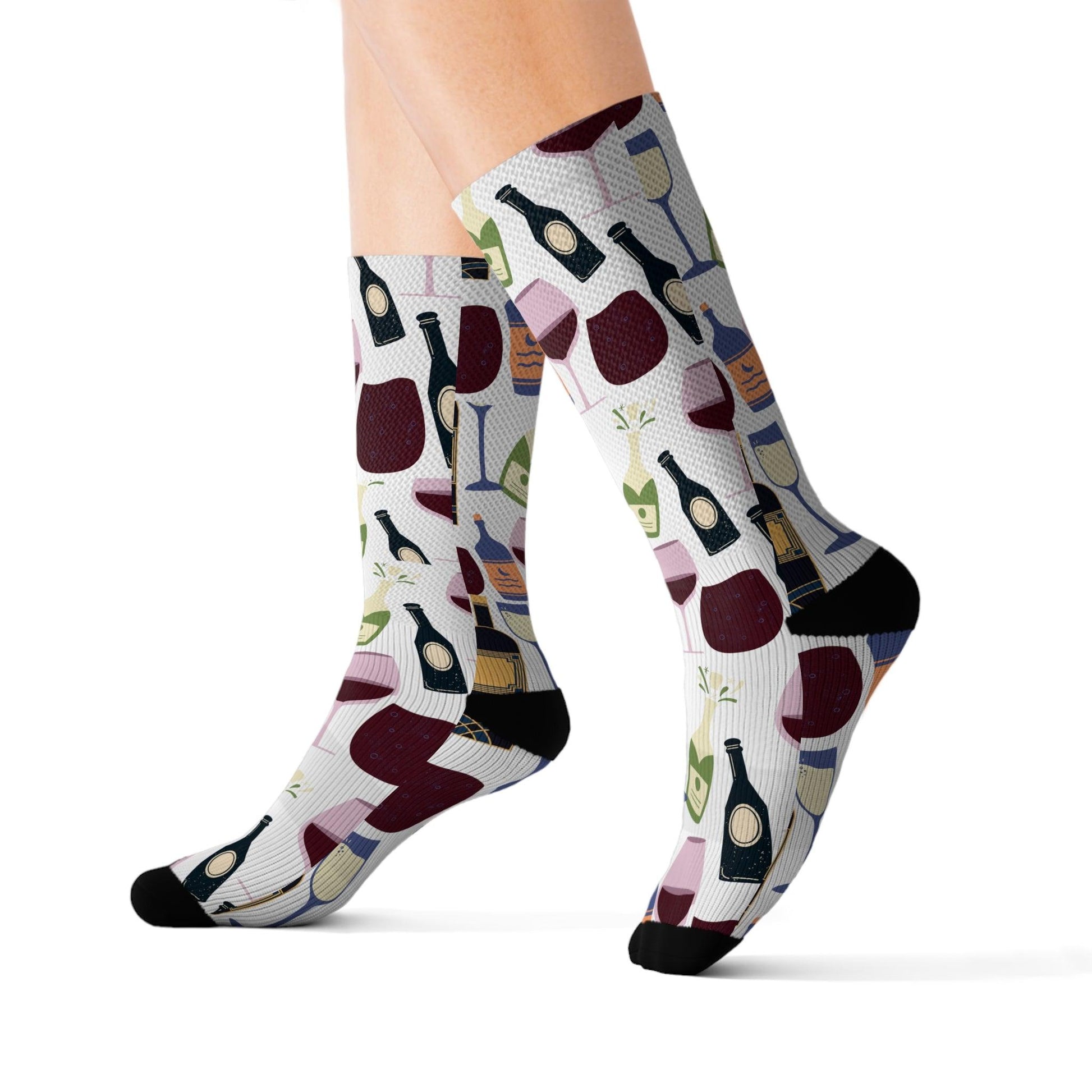 Date Night Wine Socks Gift