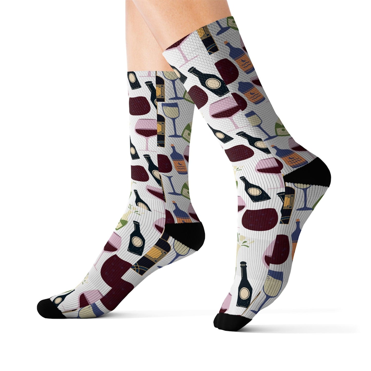 Date Night Wine Socks Gift