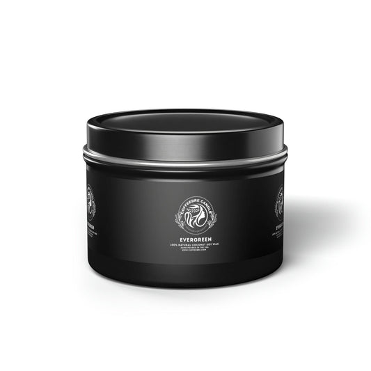 Eco-Friendly Evergreen Scented Coconut Soy Tin Candles - COFFEEBRE