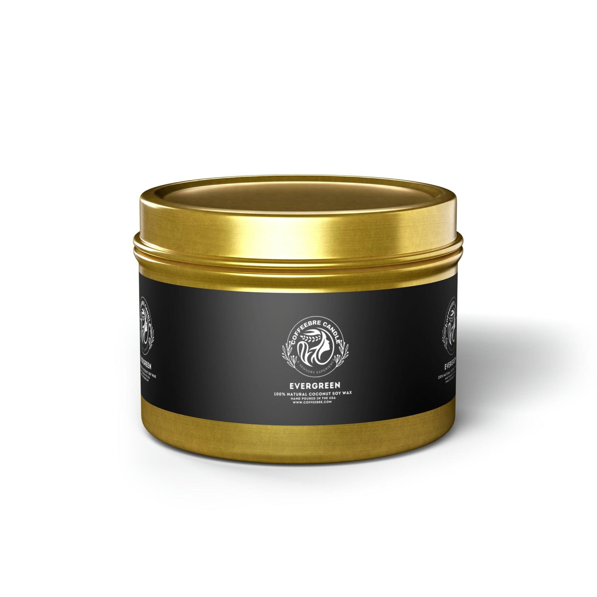 Eco-Friendly Evergreen Scented Coconut Soy Tin Candles - COFFEEBRE