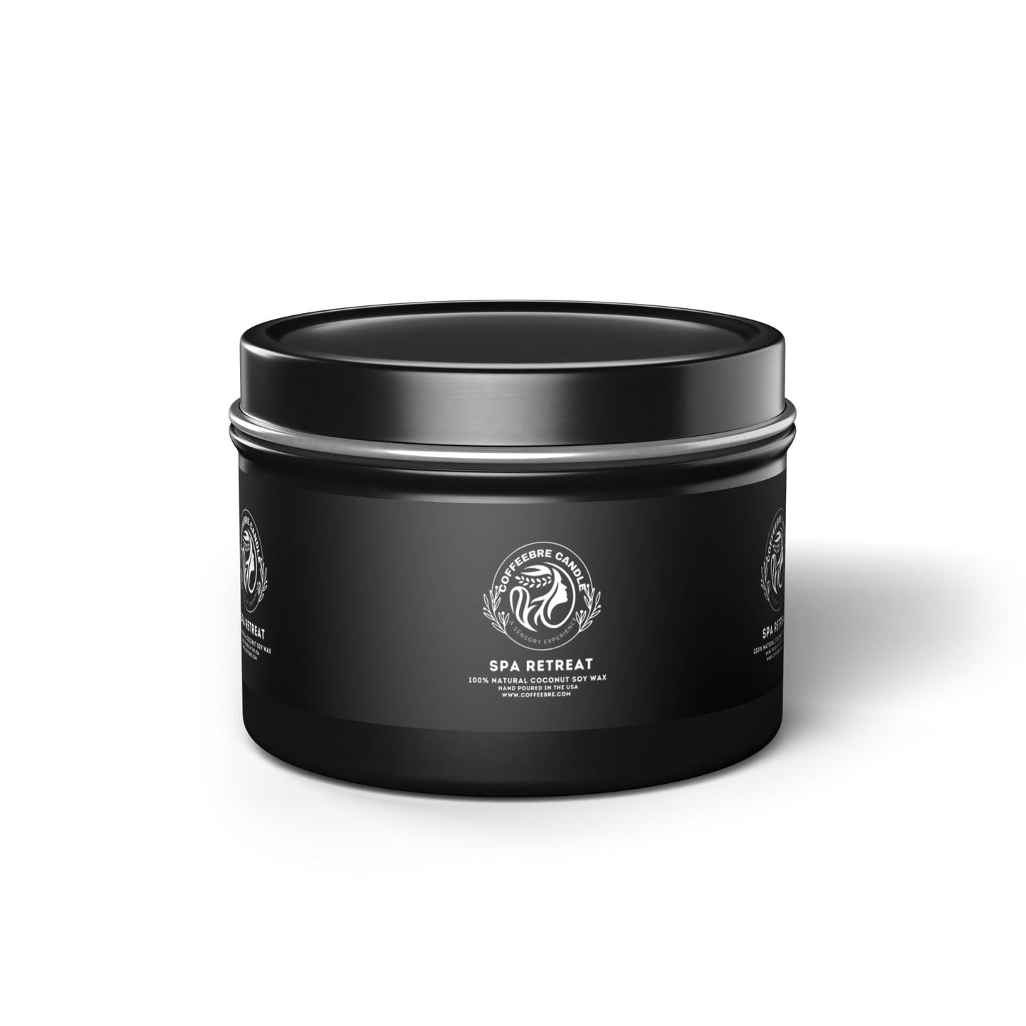Eco-Friendly Spa Treat Scented Coconut Soy Tin Candles - COFFEEBRE