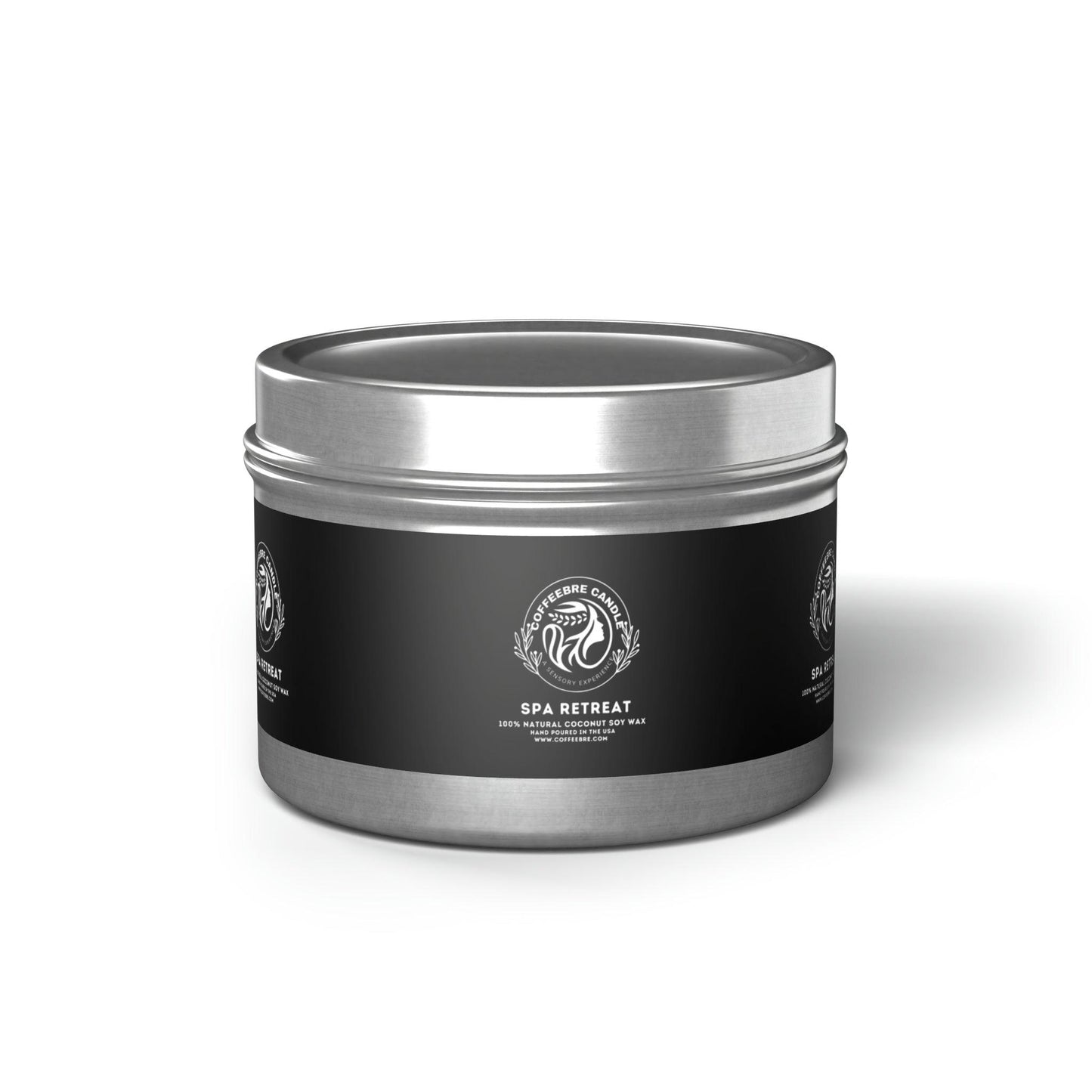 Eco-Friendly Spa Treat Scented Coconut Soy Tin Candles - COFFEEBRE
