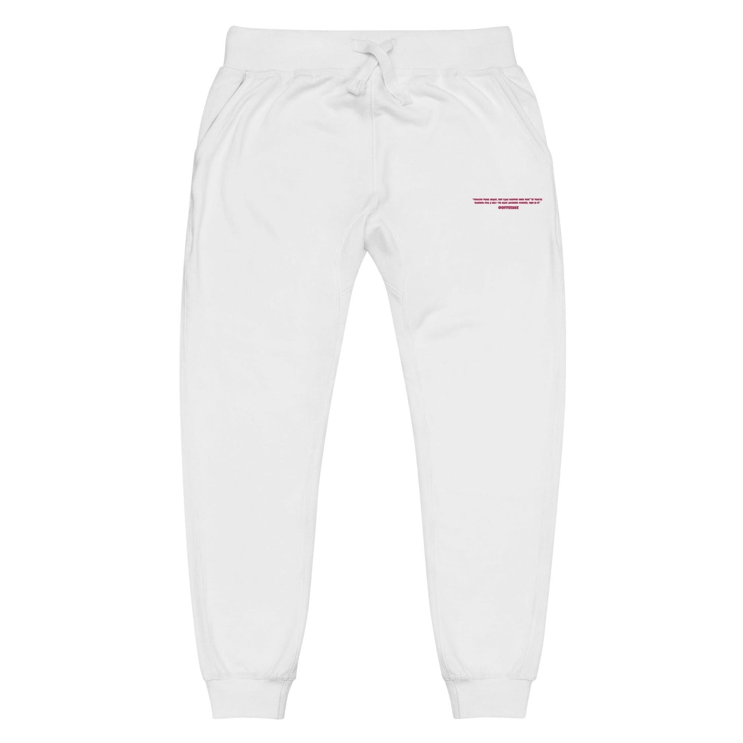 Embroidered Casual Athleisure Fleece Jogger Pants - COFFEEBRE