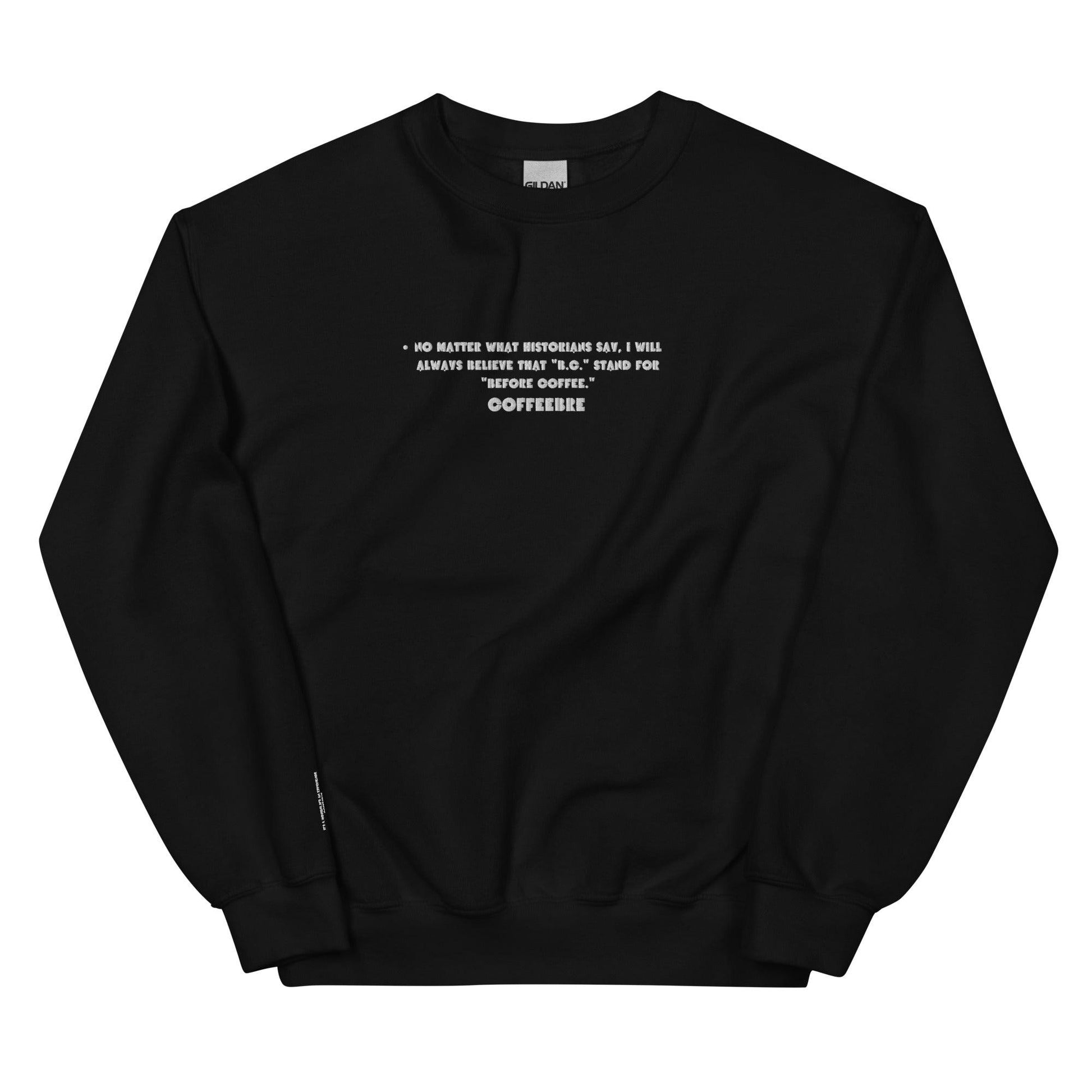 Embroidered Coffee Print Unisex Casual classic Sweatshirt - COFFEEBRE