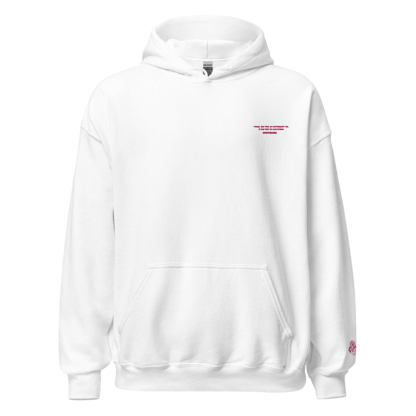 Embroidered Coffee Quote Pullover Unisex Hoodie - COFFEEBRE