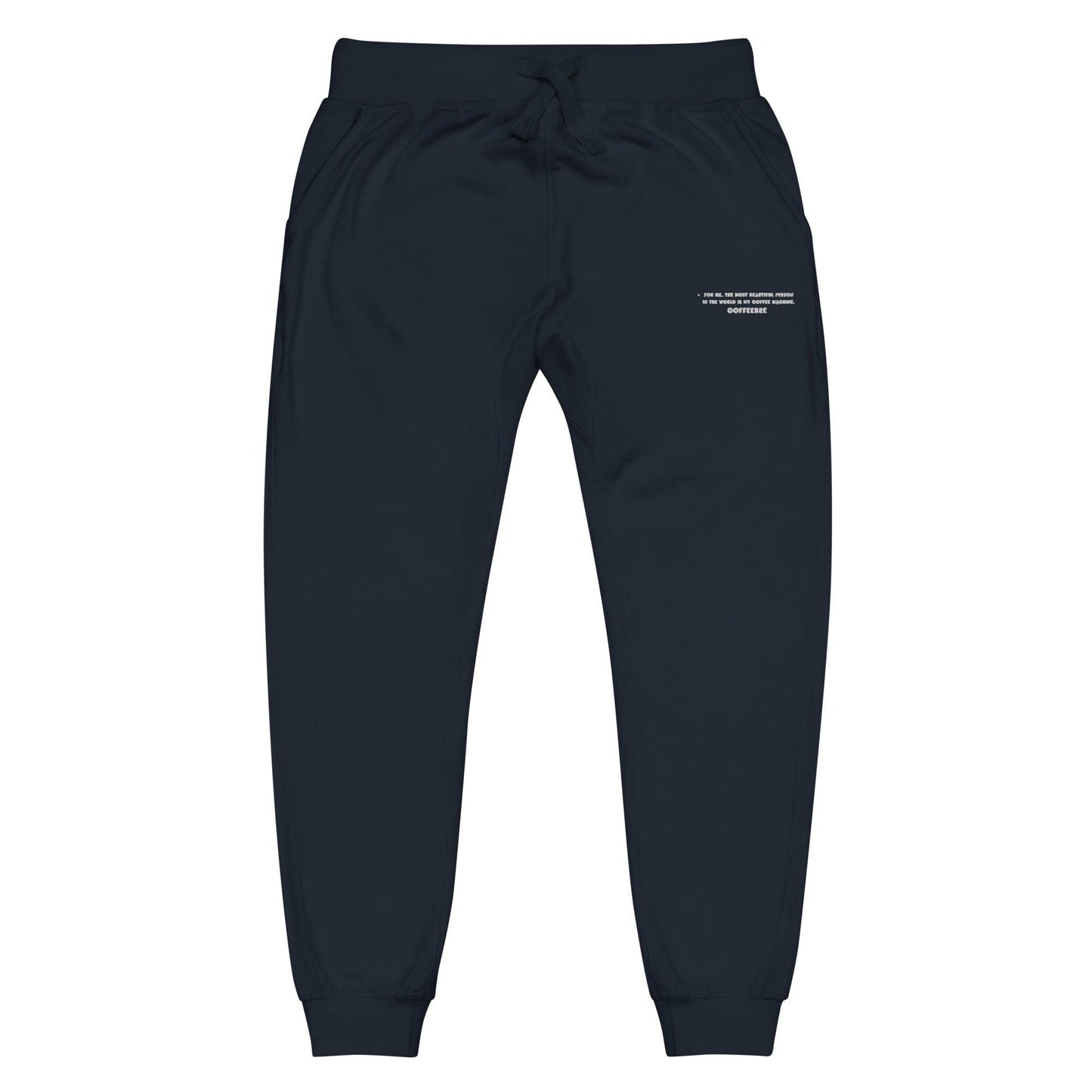 Embroidered Coffee Quotes Unisex Sweatpants - COFFEEBRE