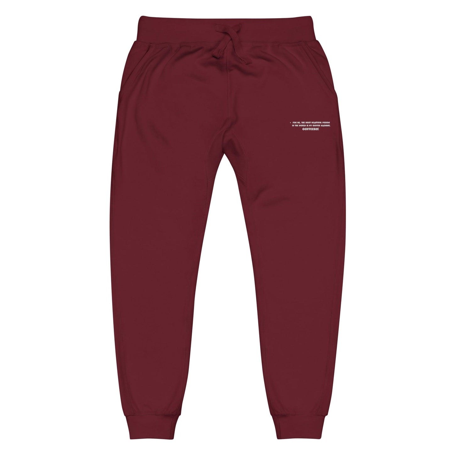 Embroidered Coffee Quotes Unisex Sweatpants - COFFEEBRE