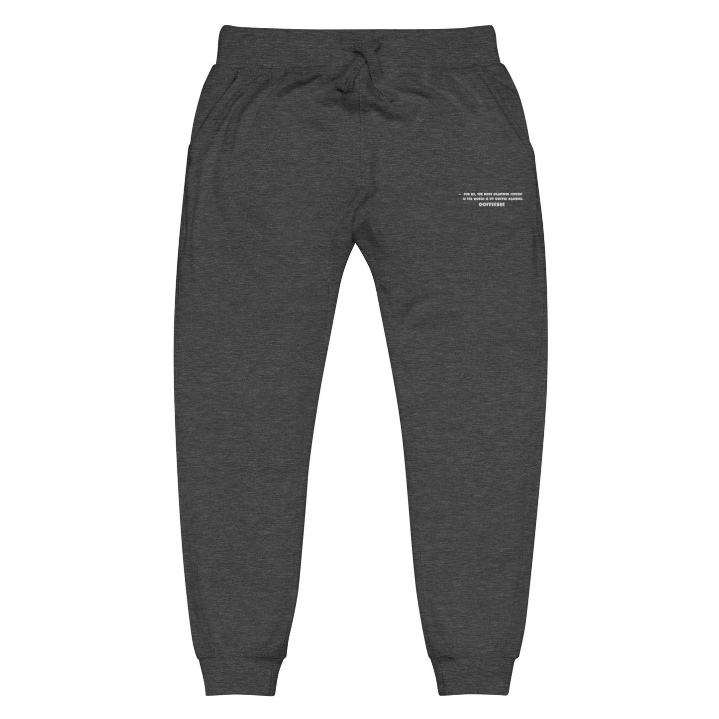 Embroidered Coffee Quotes Unisex Sweatpants - COFFEEBRE