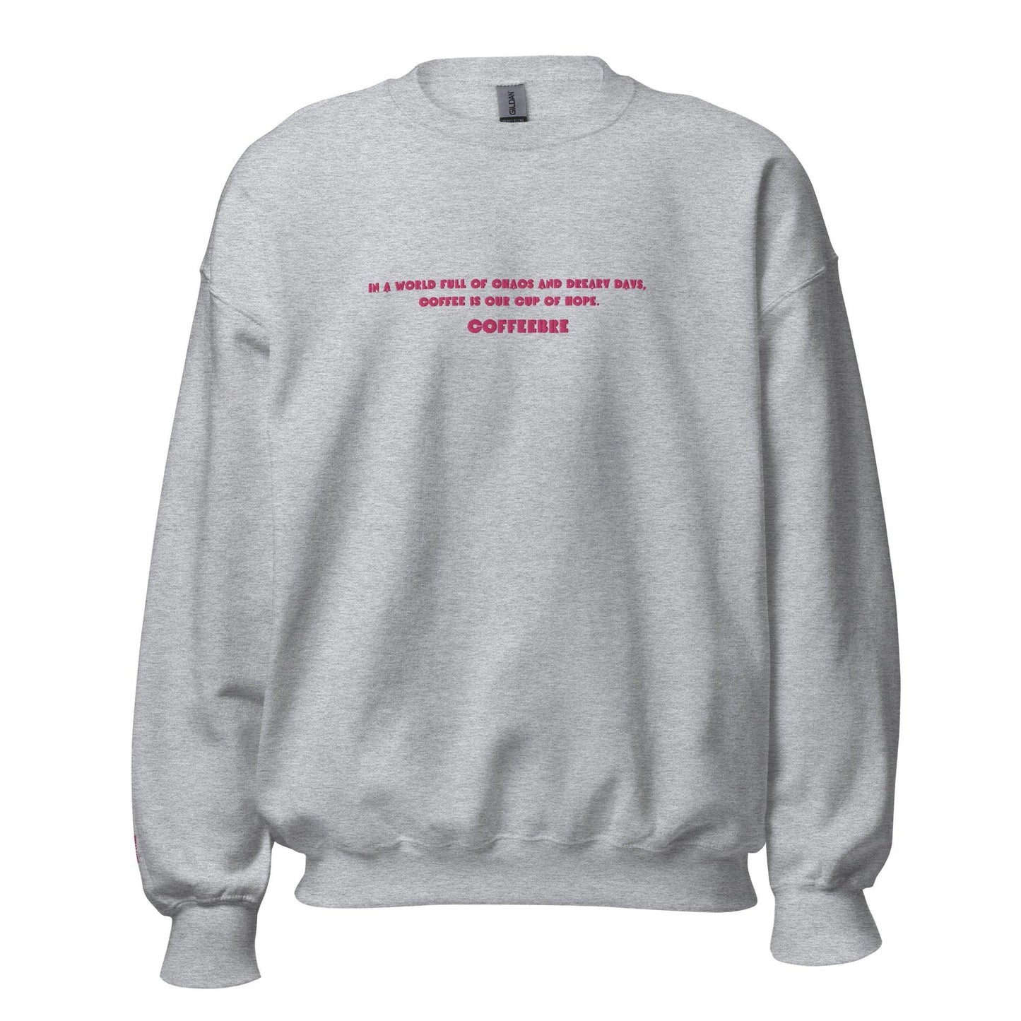 Embroidered Comfy Unisex Sweatshirt - COFFEEBRE