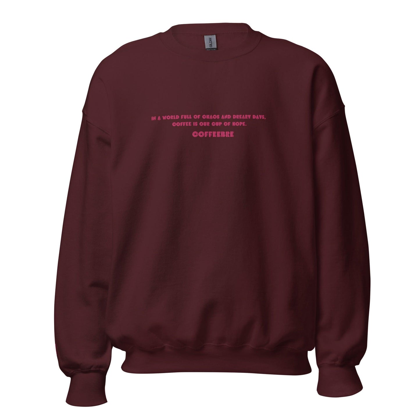 Embroidered Comfy Unisex Sweatshirt - COFFEEBRE