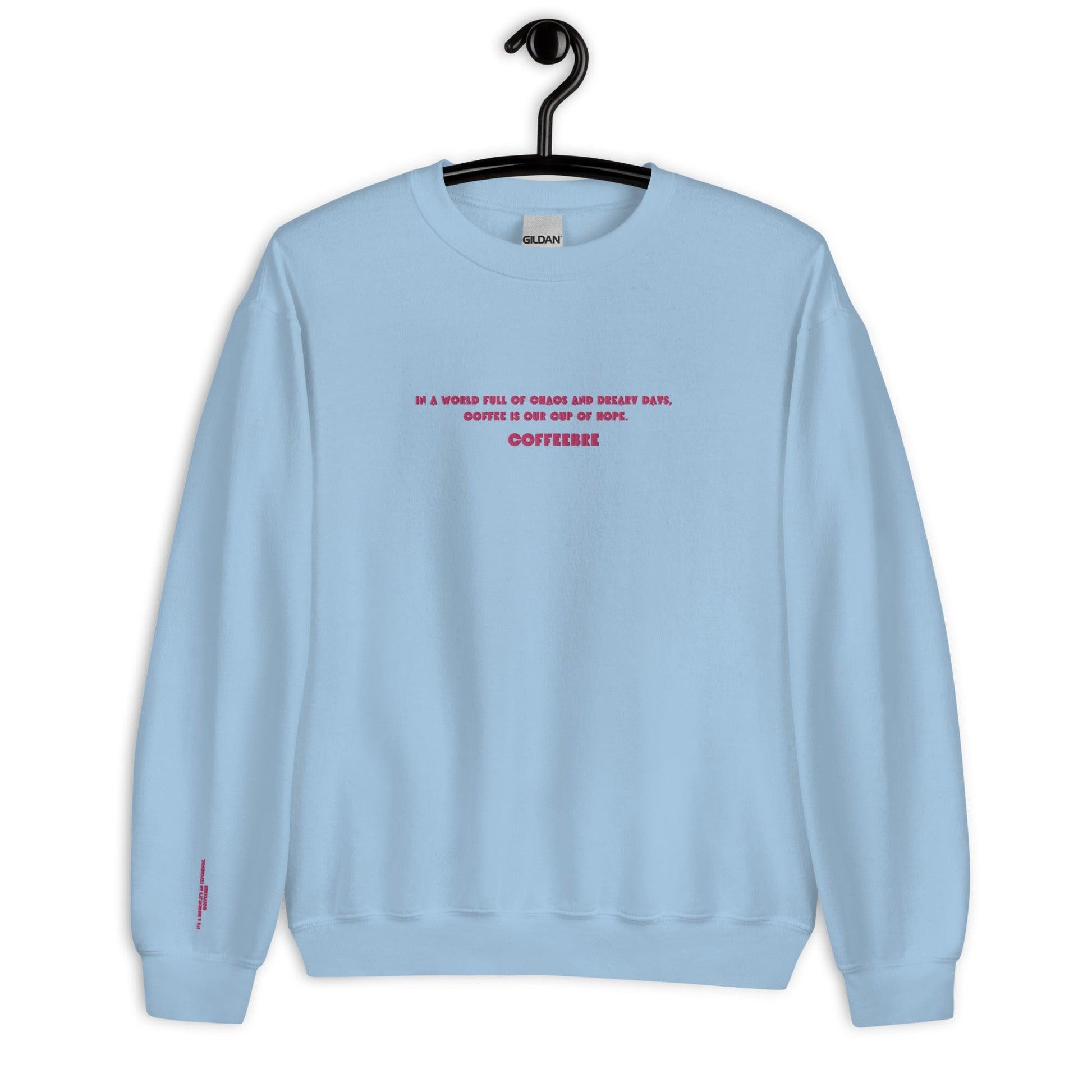 Embroidered Comfy Unisex Sweatshirt - COFFEEBRE