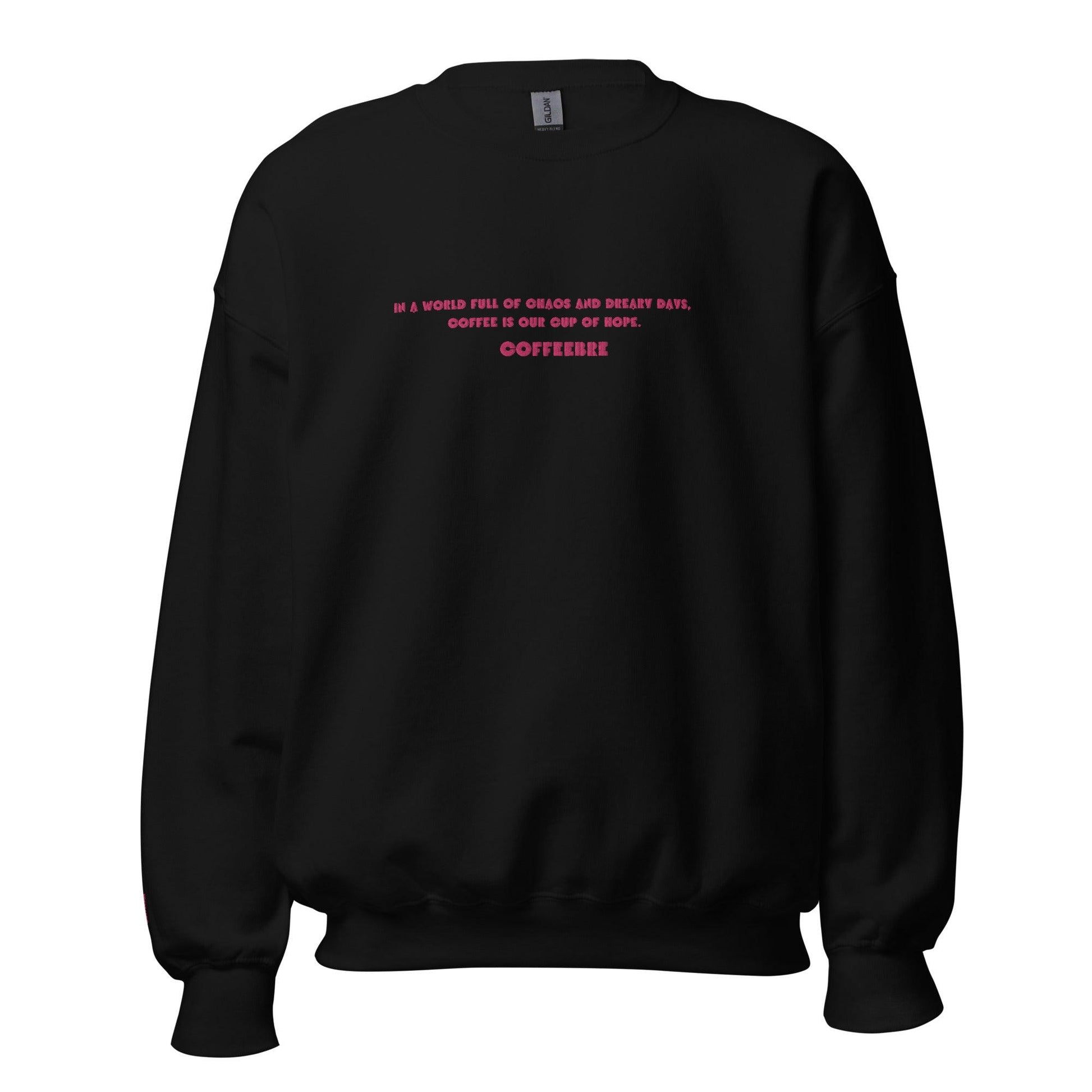 Embroidered Comfy Unisex Sweatshirt - COFFEEBRE