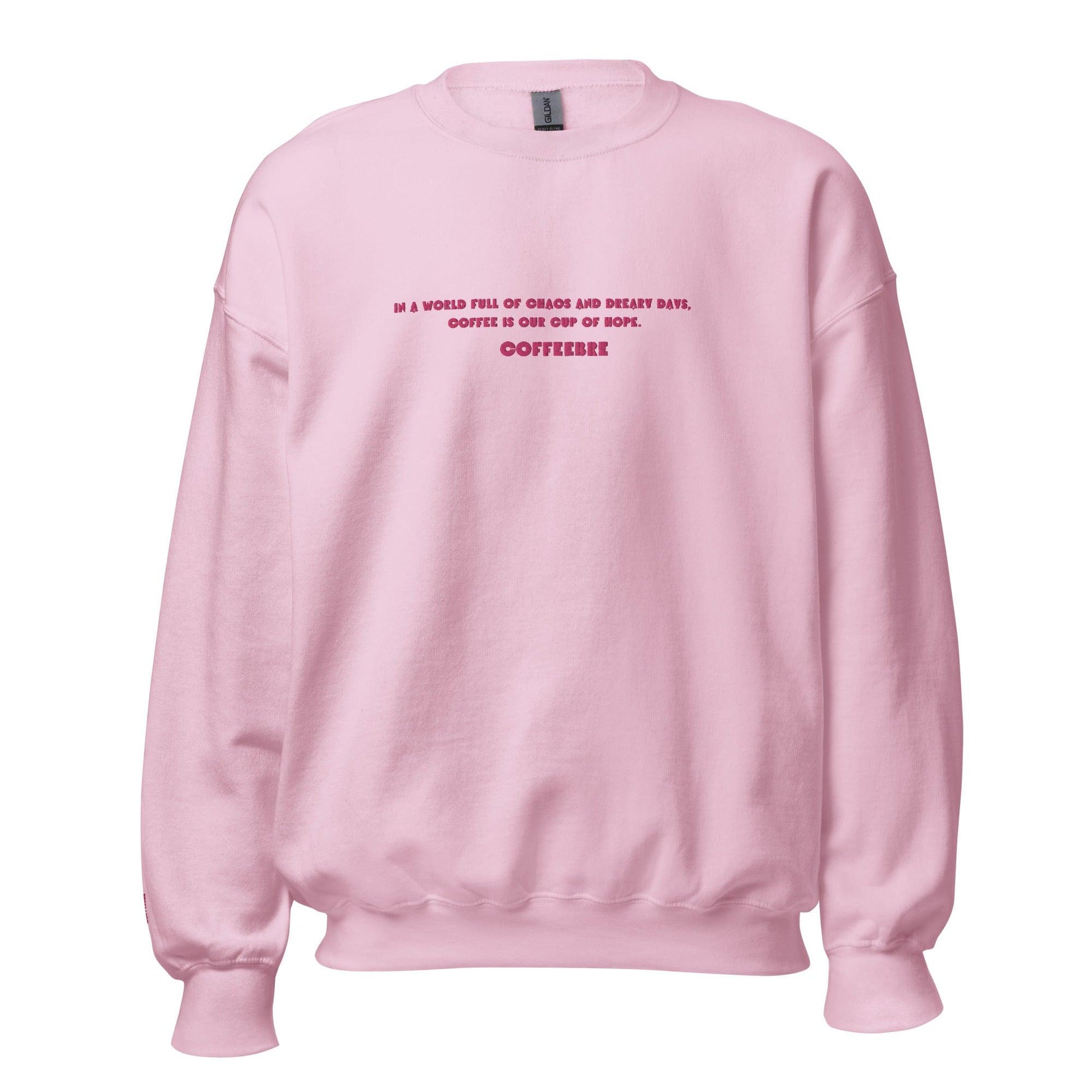 Embroidered Comfy Unisex Sweatshirt - COFFEEBRE
