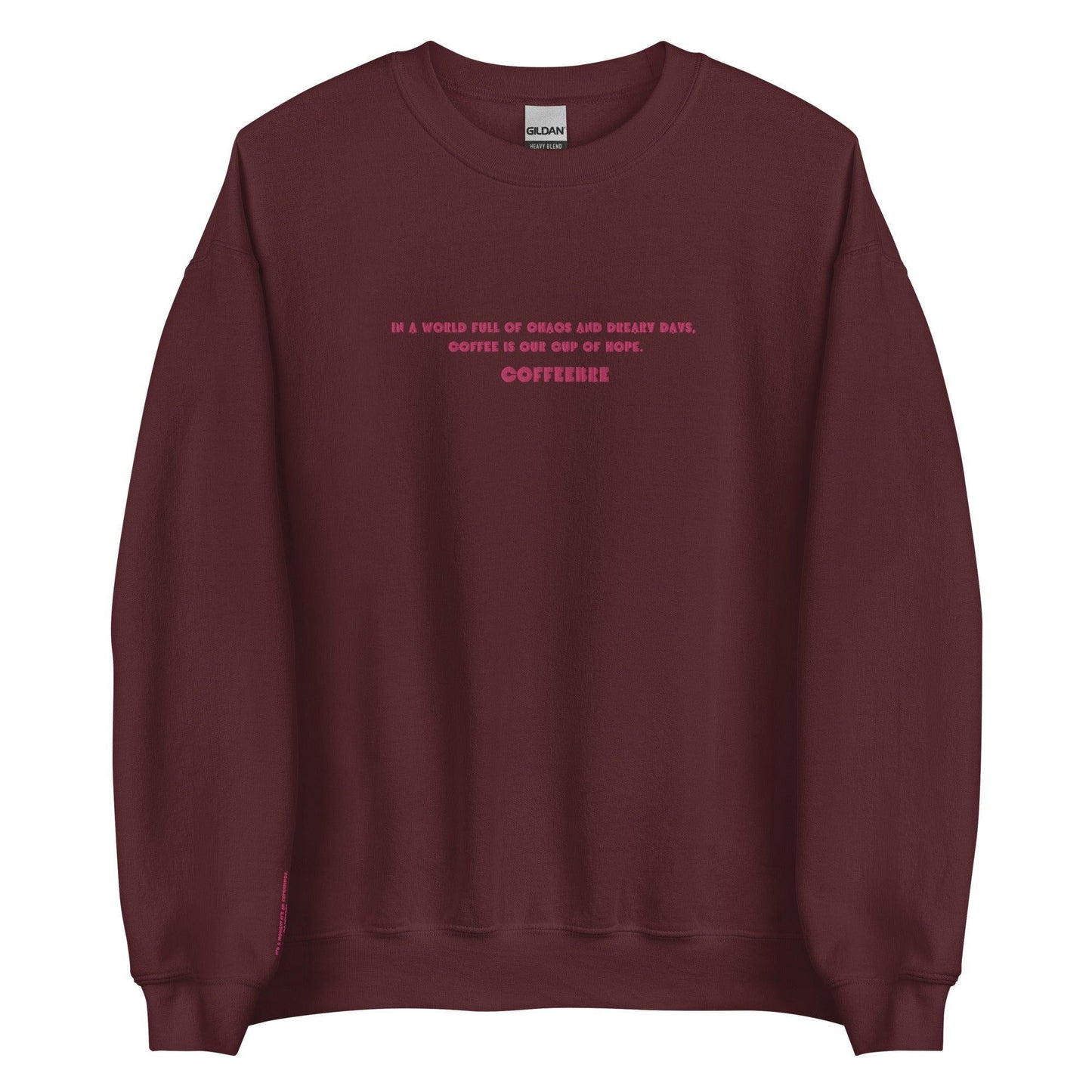 Embroidered Comfy Unisex Sweatshirt - COFFEEBRE
