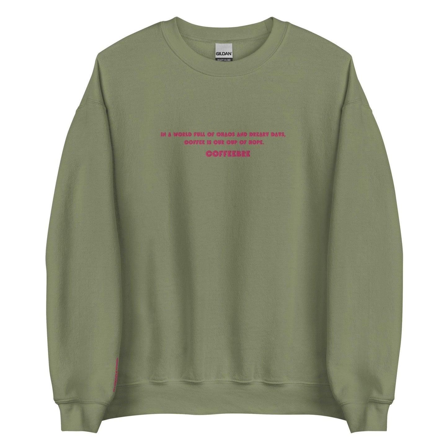 Embroidered Comfy Unisex Sweatshirt - COFFEEBRE