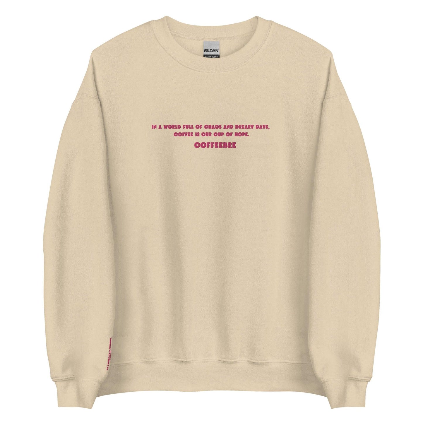 Embroidered Comfy Unisex Sweatshirt - COFFEEBRE
