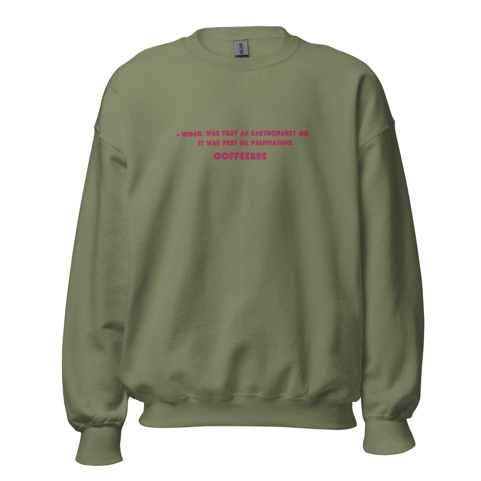 Embroidered Crewneck Coffee Unisex Lifestyle Sweatshirts - COFFEEBRE