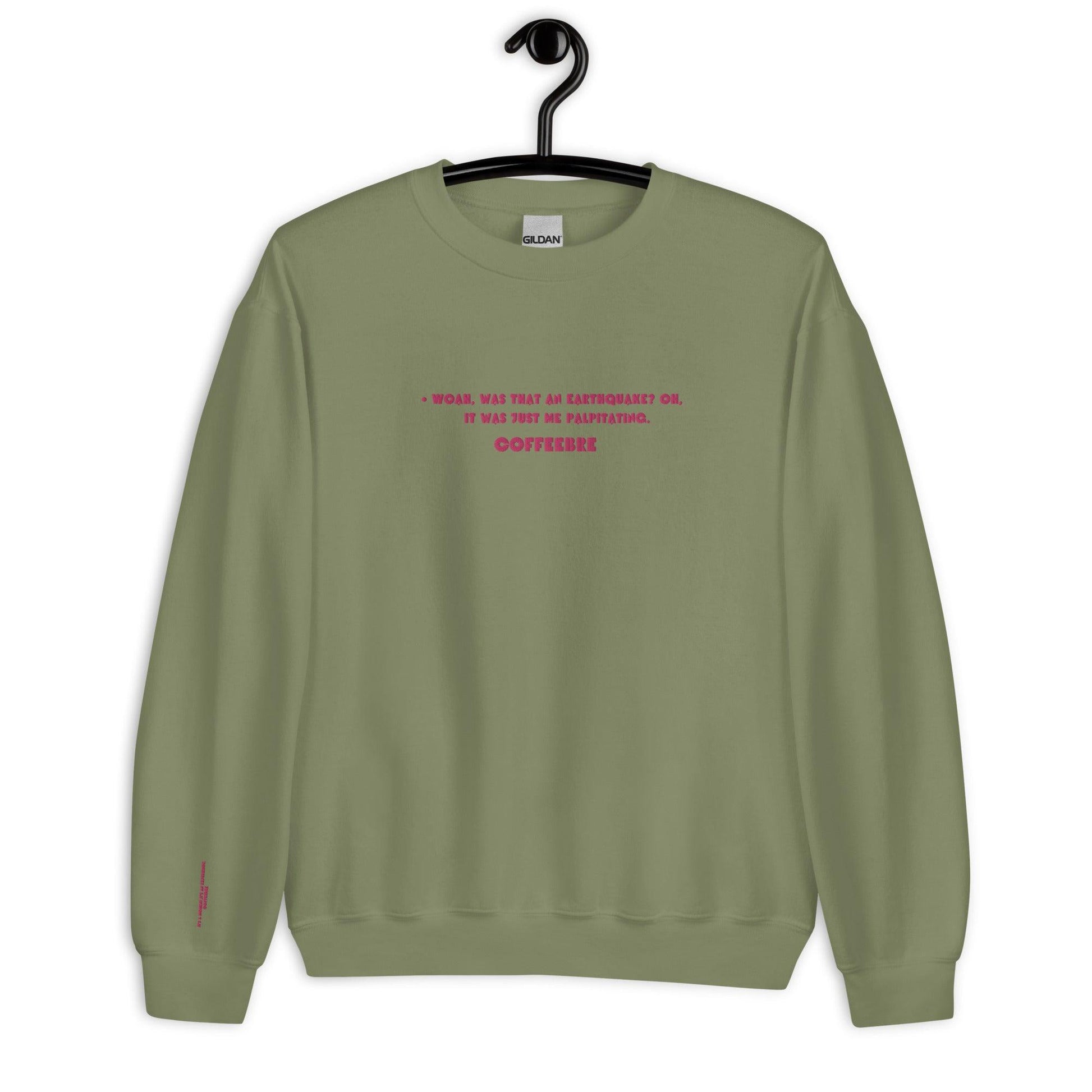 Embroidered Crewneck Coffee Unisex Lifestyle Sweatshirts - COFFEEBRE