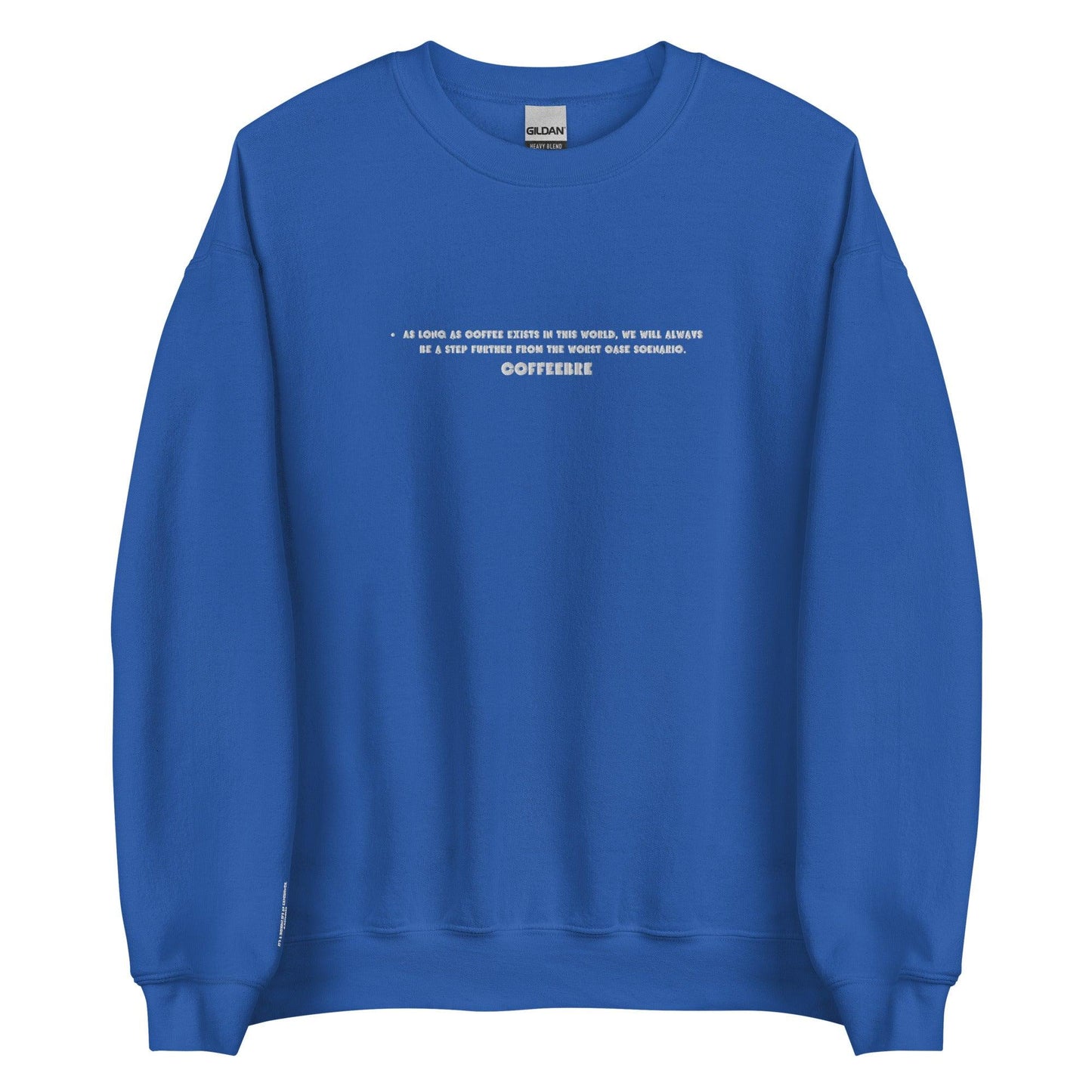 Embroidered Sleeved Print Unisex Sweatshirt - COFFEEBRE